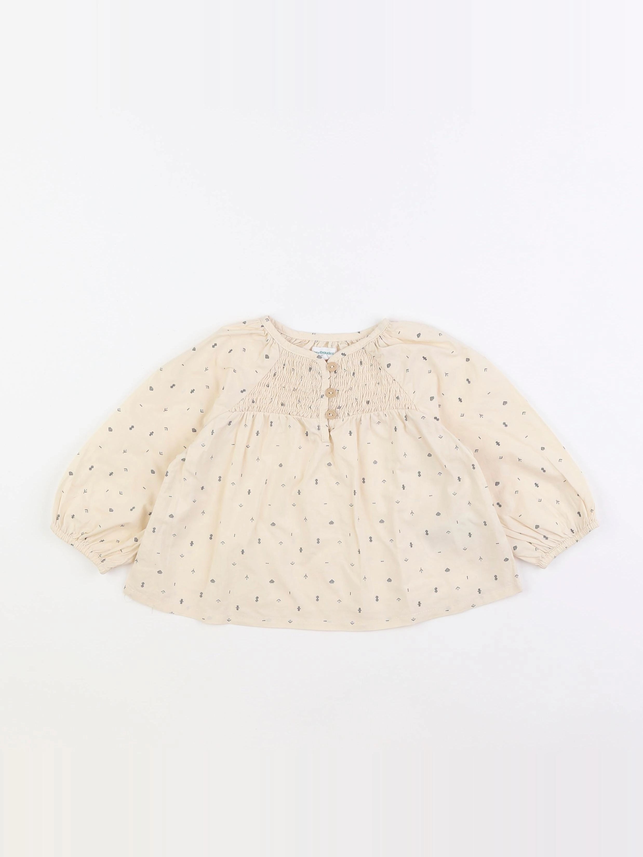 Vertbaudet - blouse beige - 18 mois