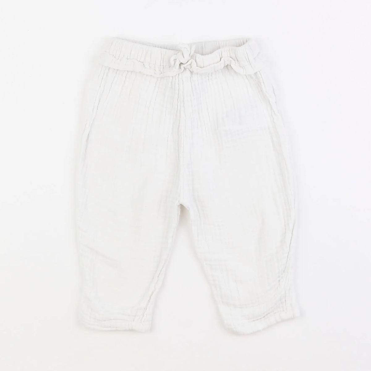Vertbaudet - pantalon blanc - 12 mois