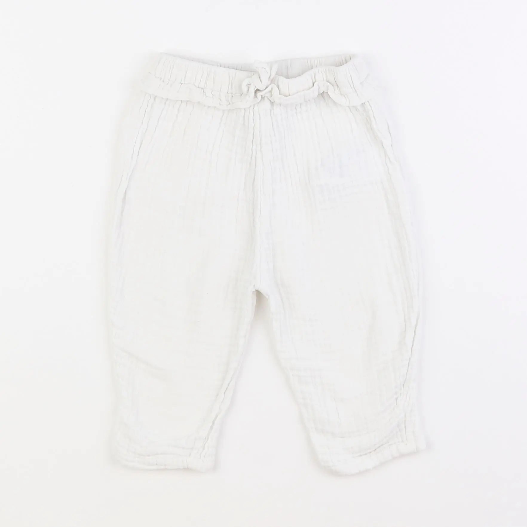 Vertbaudet - pantalon blanc - 12 mois