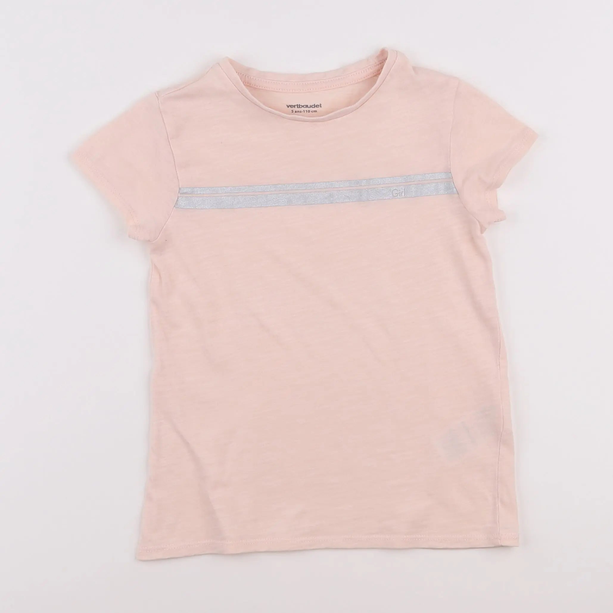 Vertbaudet - tee-shirt rose - 5 ans