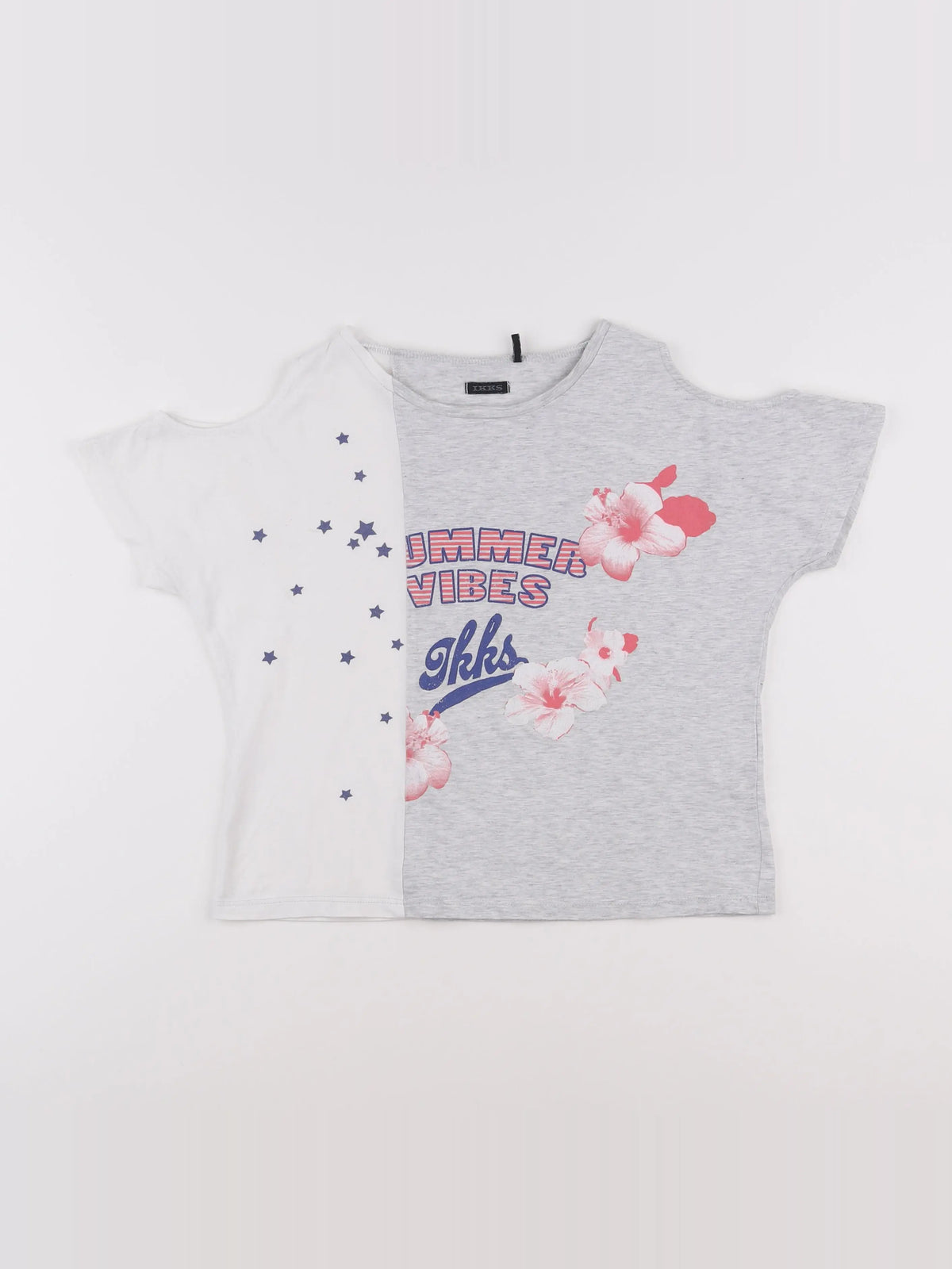 IKKS - tee-shirt gris - 10 ans