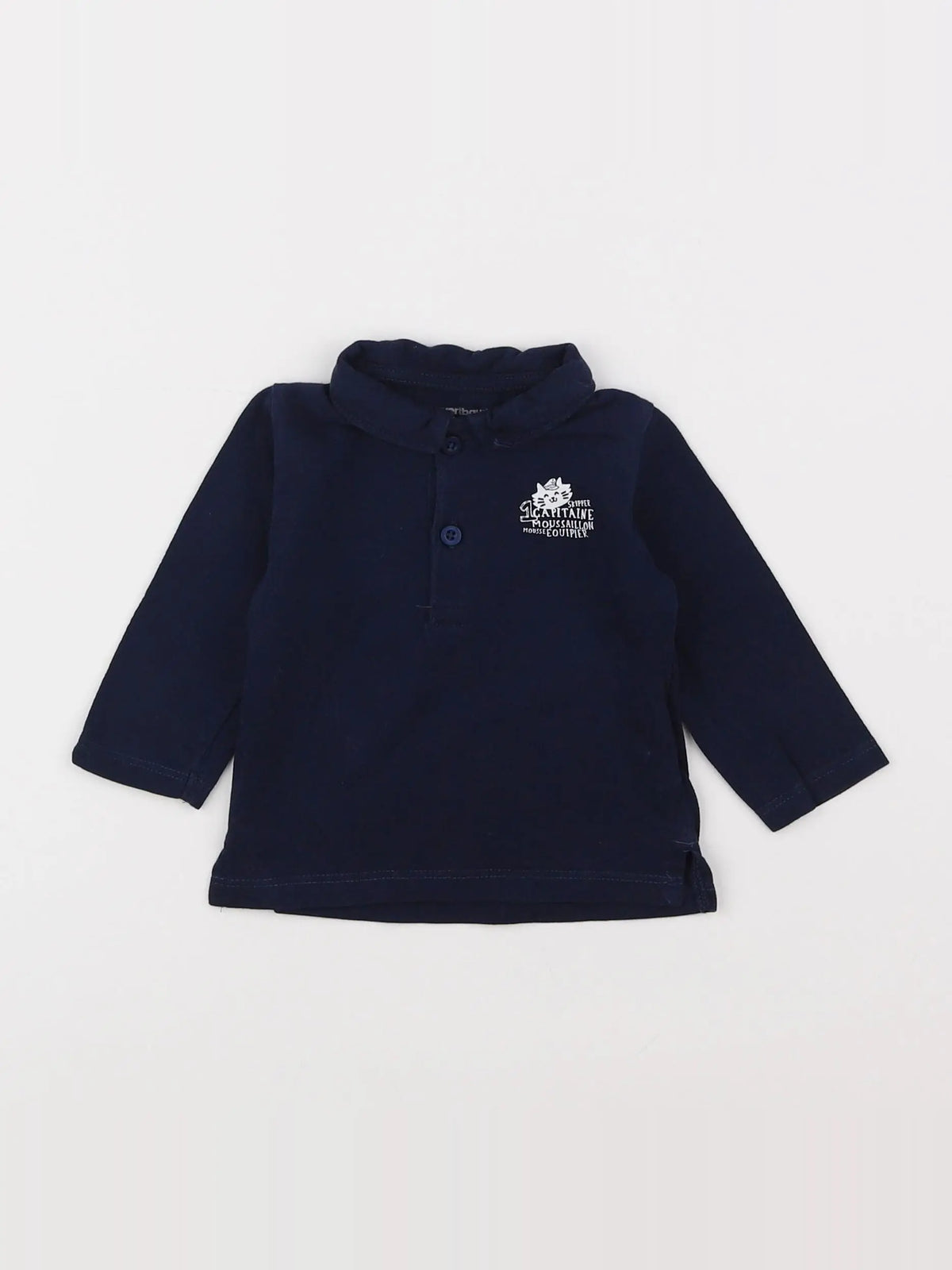 Vertbaudet - polo bleu - 3 mois