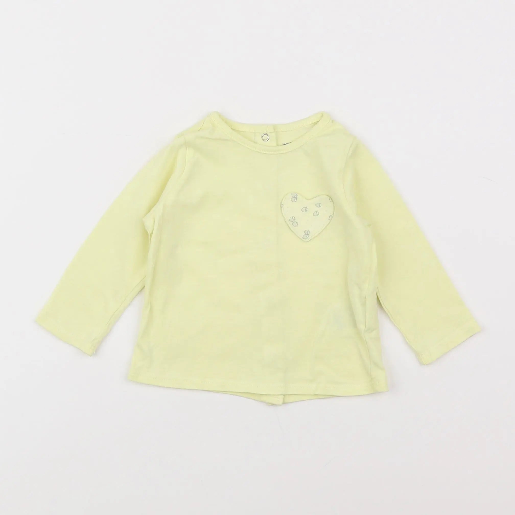 Vertbaudet - tee-shirt jaune - 6 mois