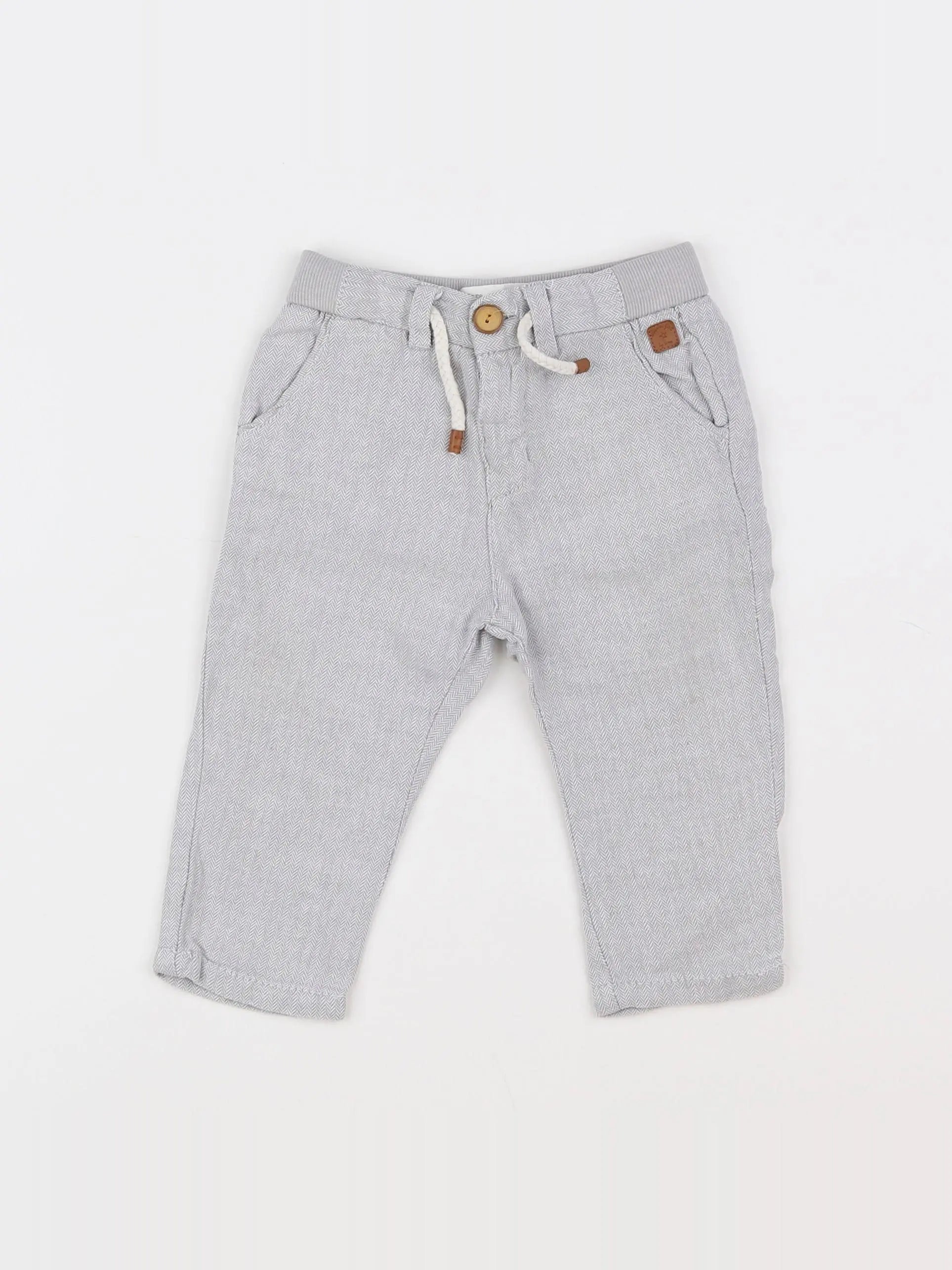 Zara - pantalon gris - 6/9 mois