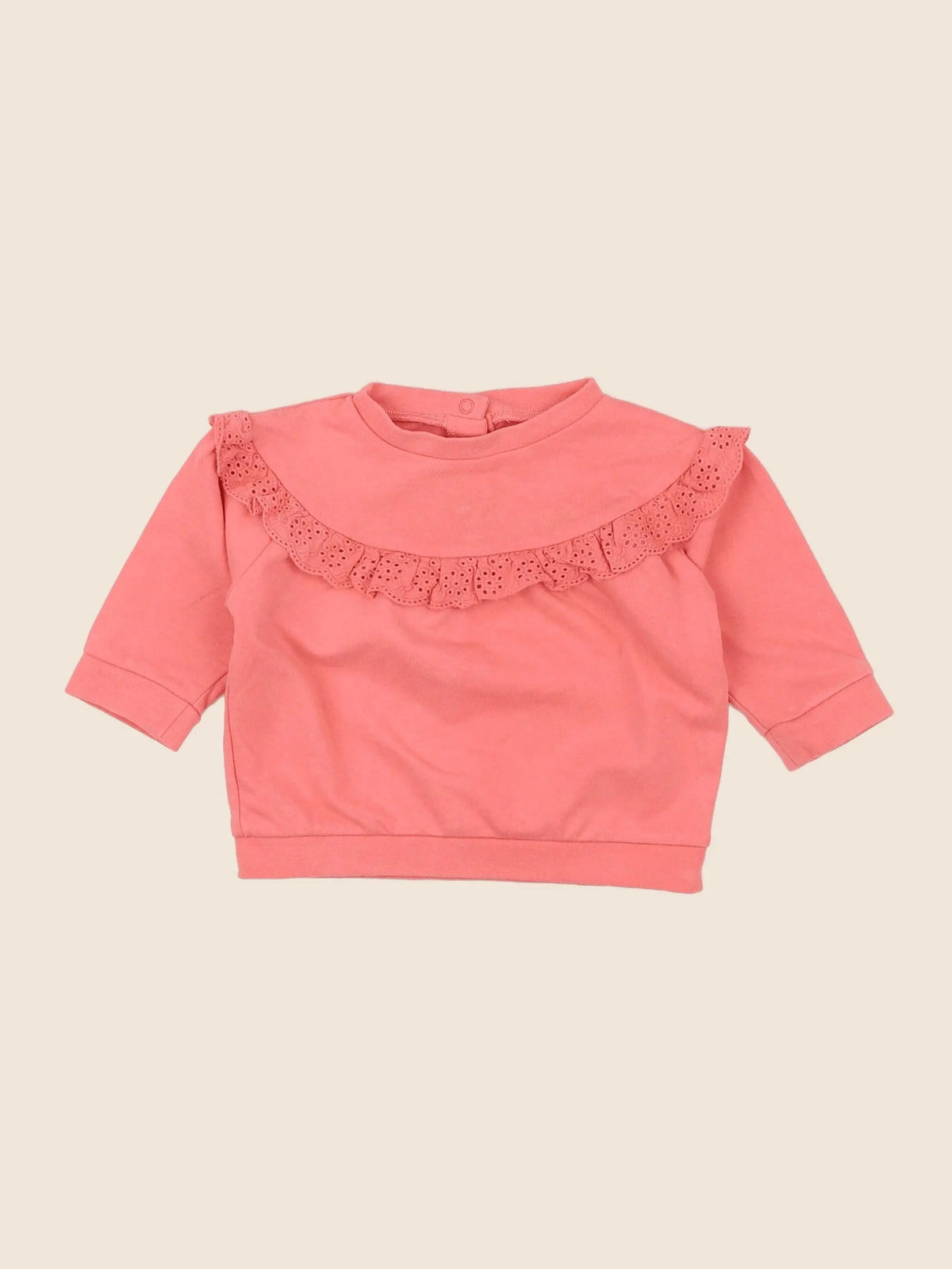 Vertbaudet - sweat rose - 6 mois