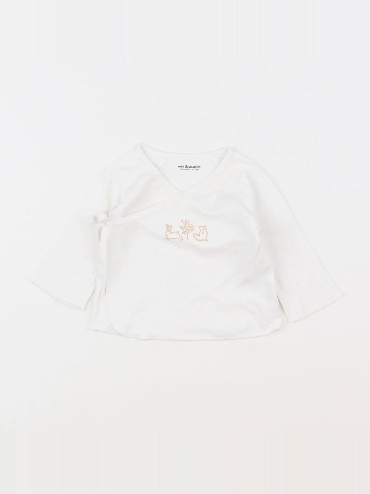 Vertbaudet - tee-shirt blanc - 9 mois