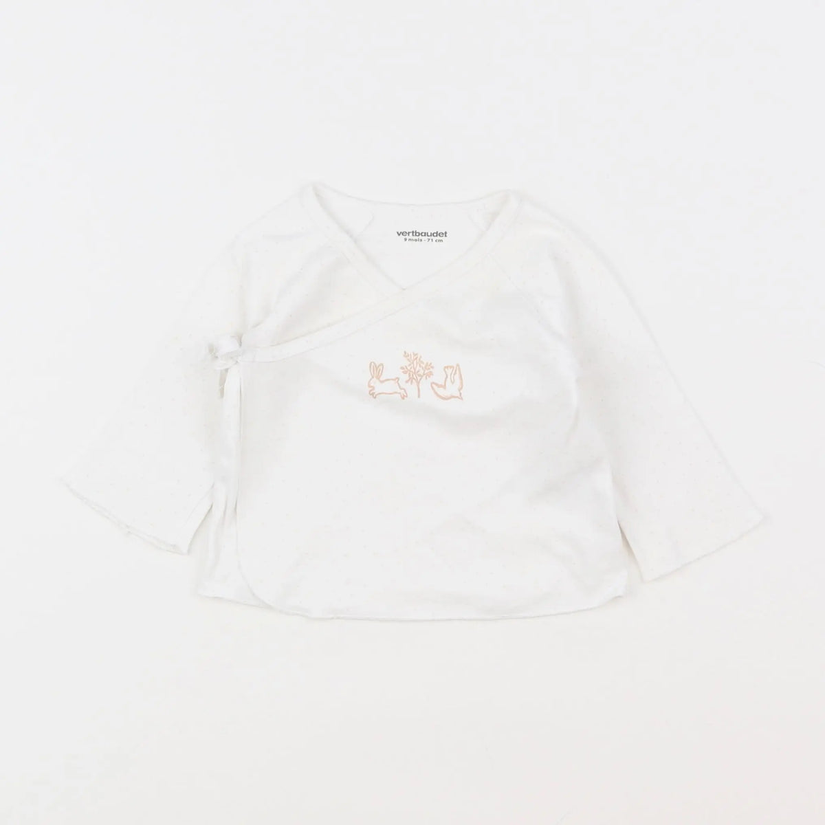 Vertbaudet - tee-shirt blanc - 9 mois