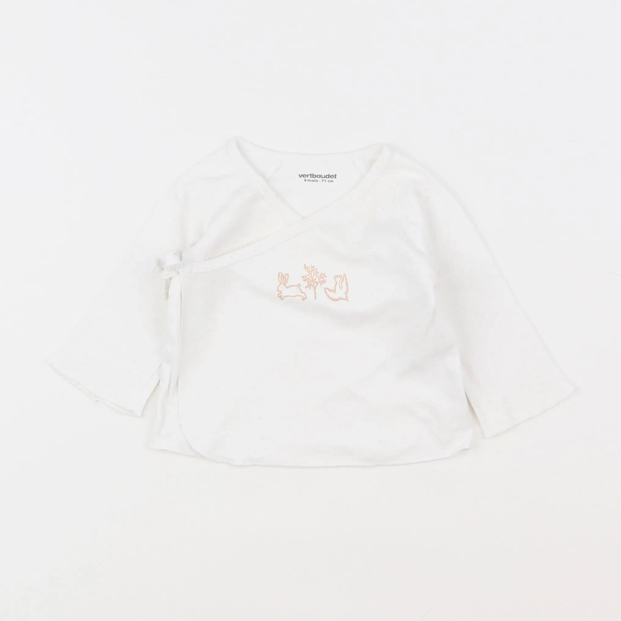 Vertbaudet - tee-shirt blanc - 9 mois