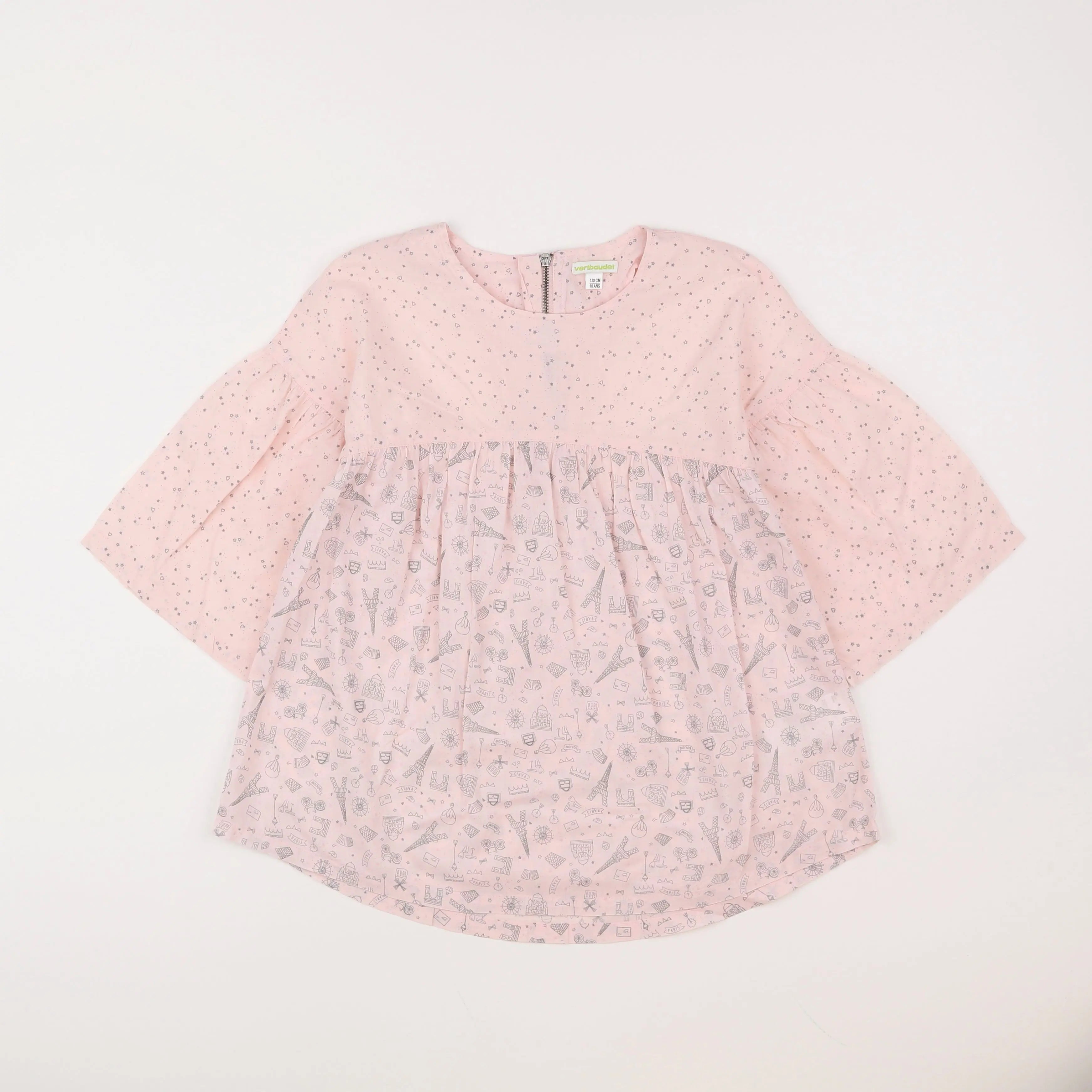 Vertbaudet - blouse rose - 10 ans