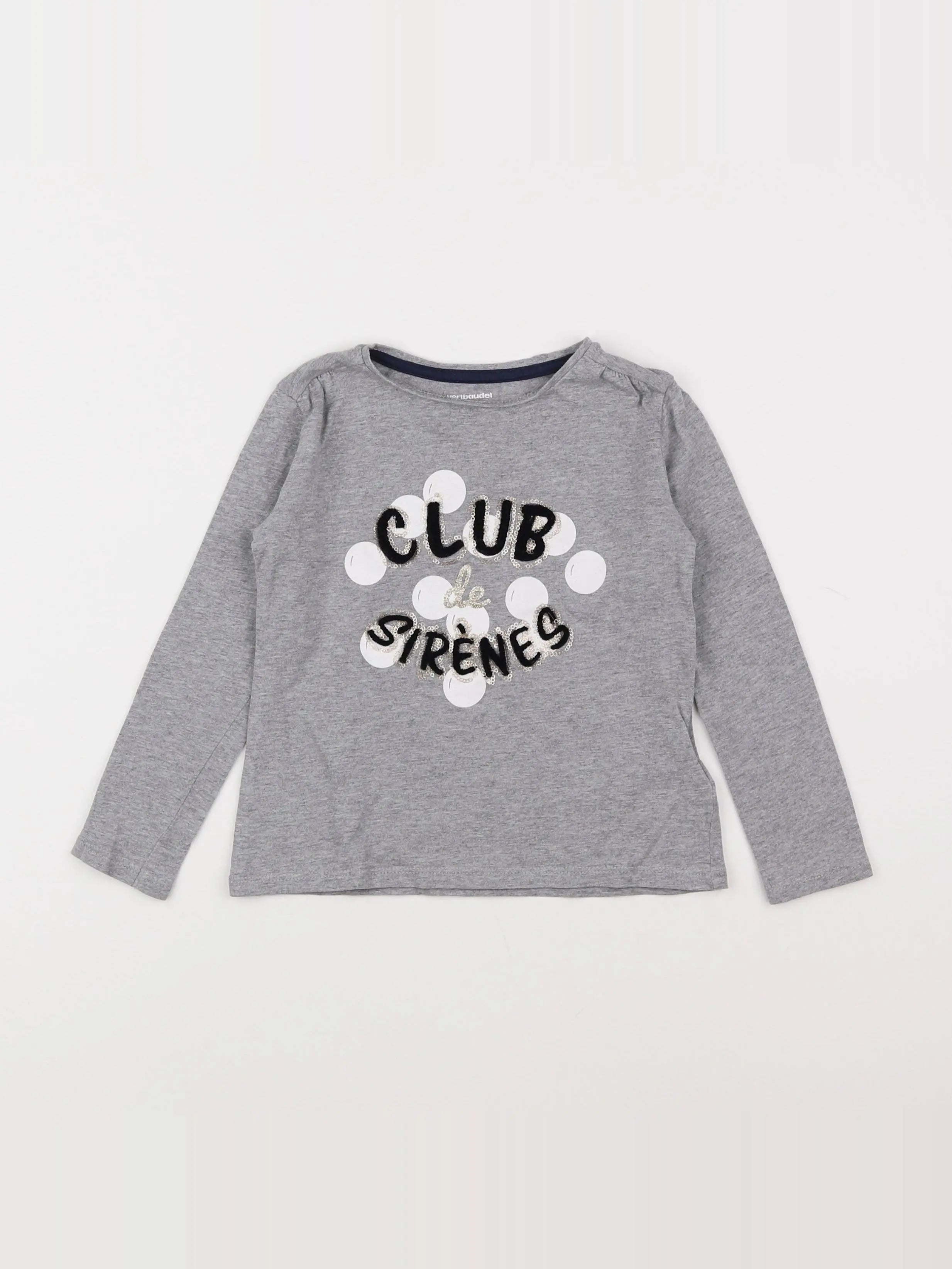 Vertbaudet - tee-shirt gris - 4 ans