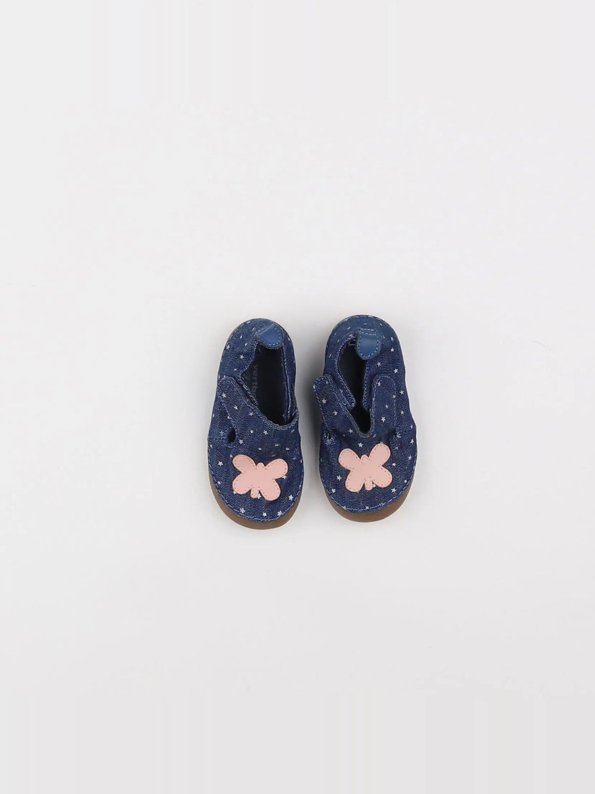 Vertbaudet - tennis à scratch/ lacets bleu - pointure 20