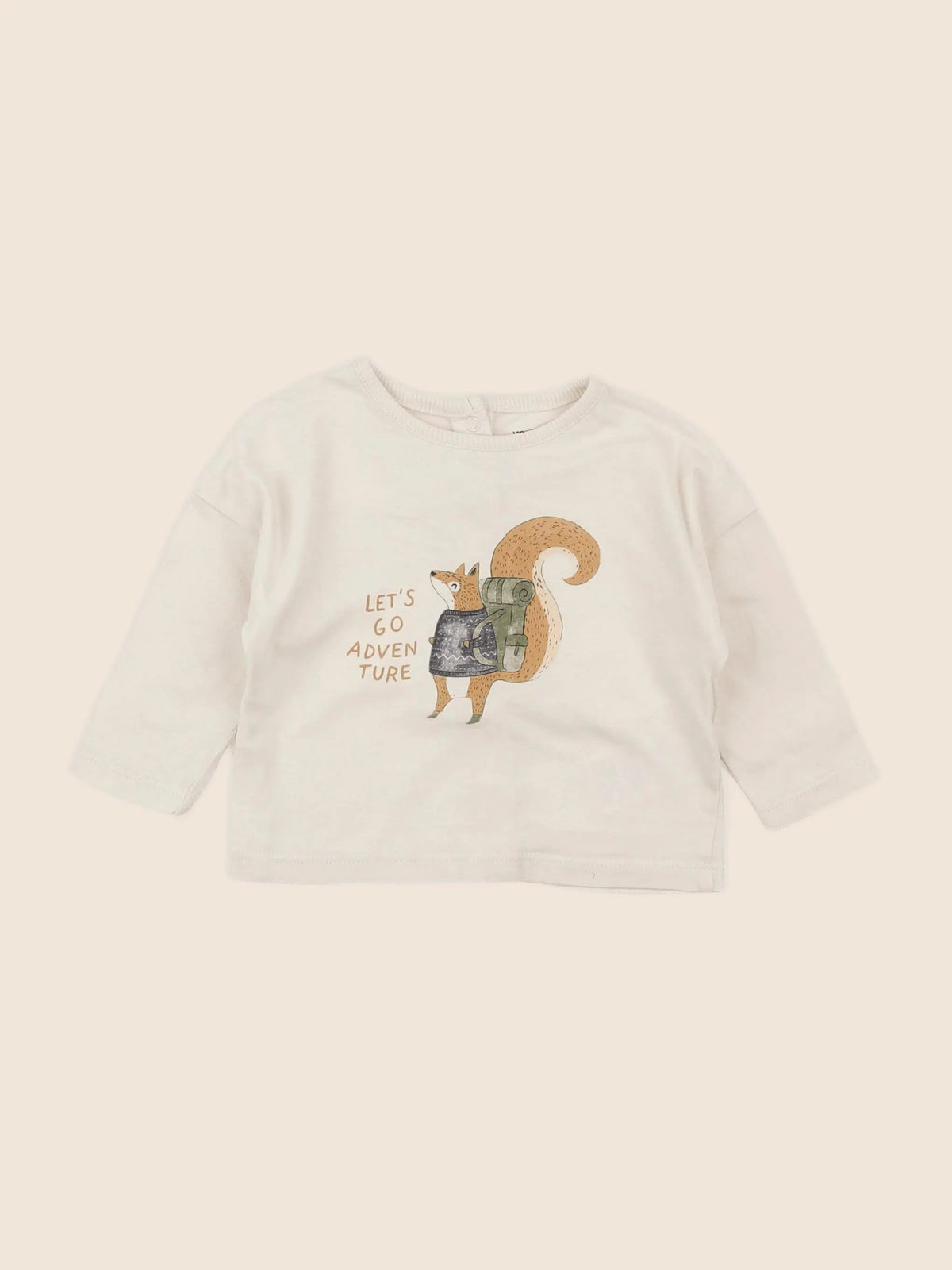 Vertbaudet - tee-shirt beige - 6 mois