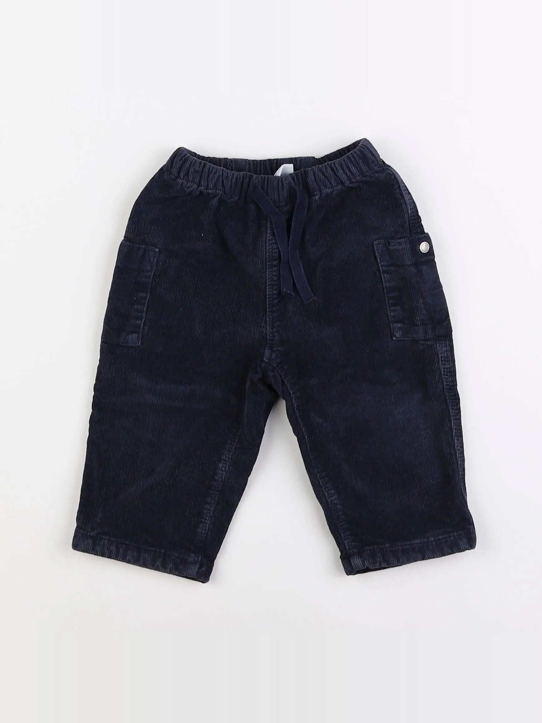 Petit Bateau - pantalon bleu - 12 mois