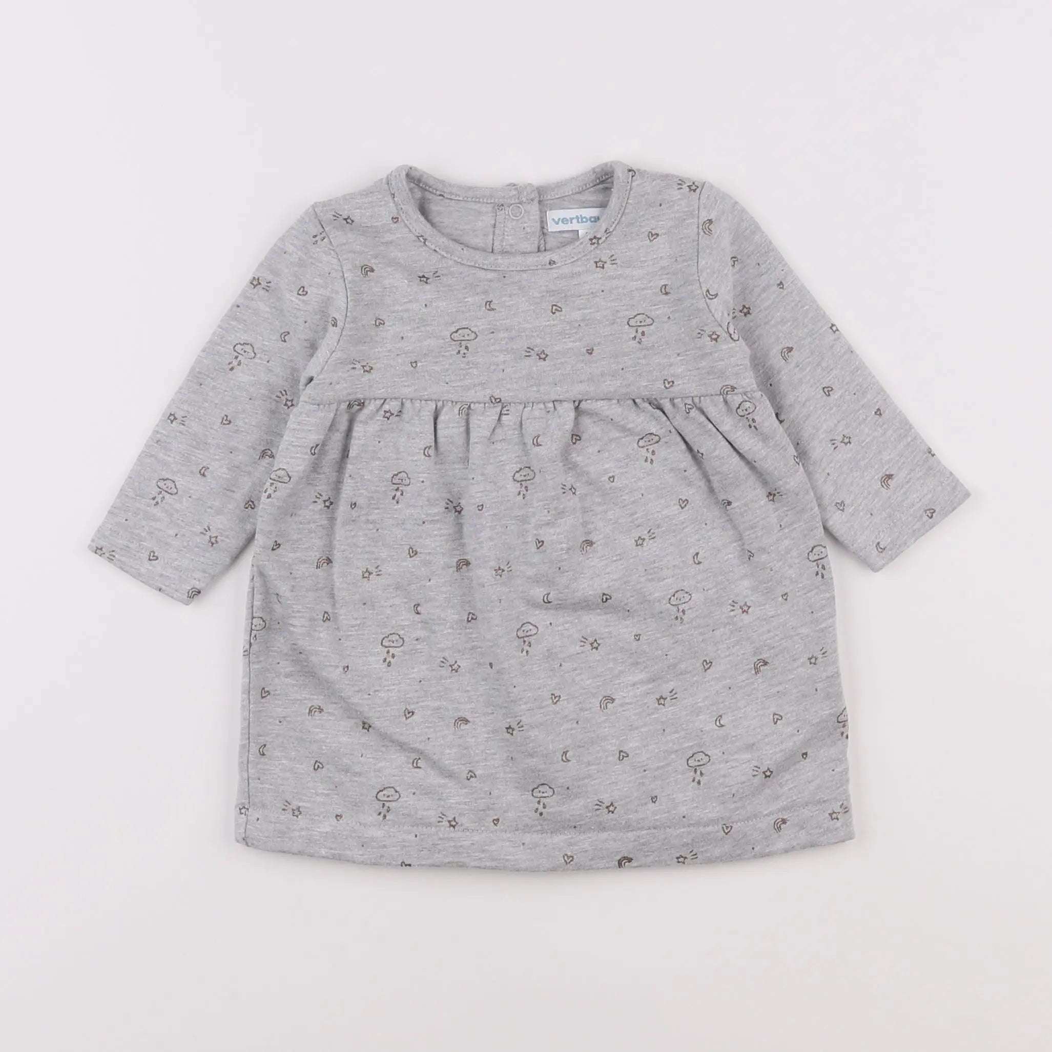 Vertbaudet - robe gris - 3 mois