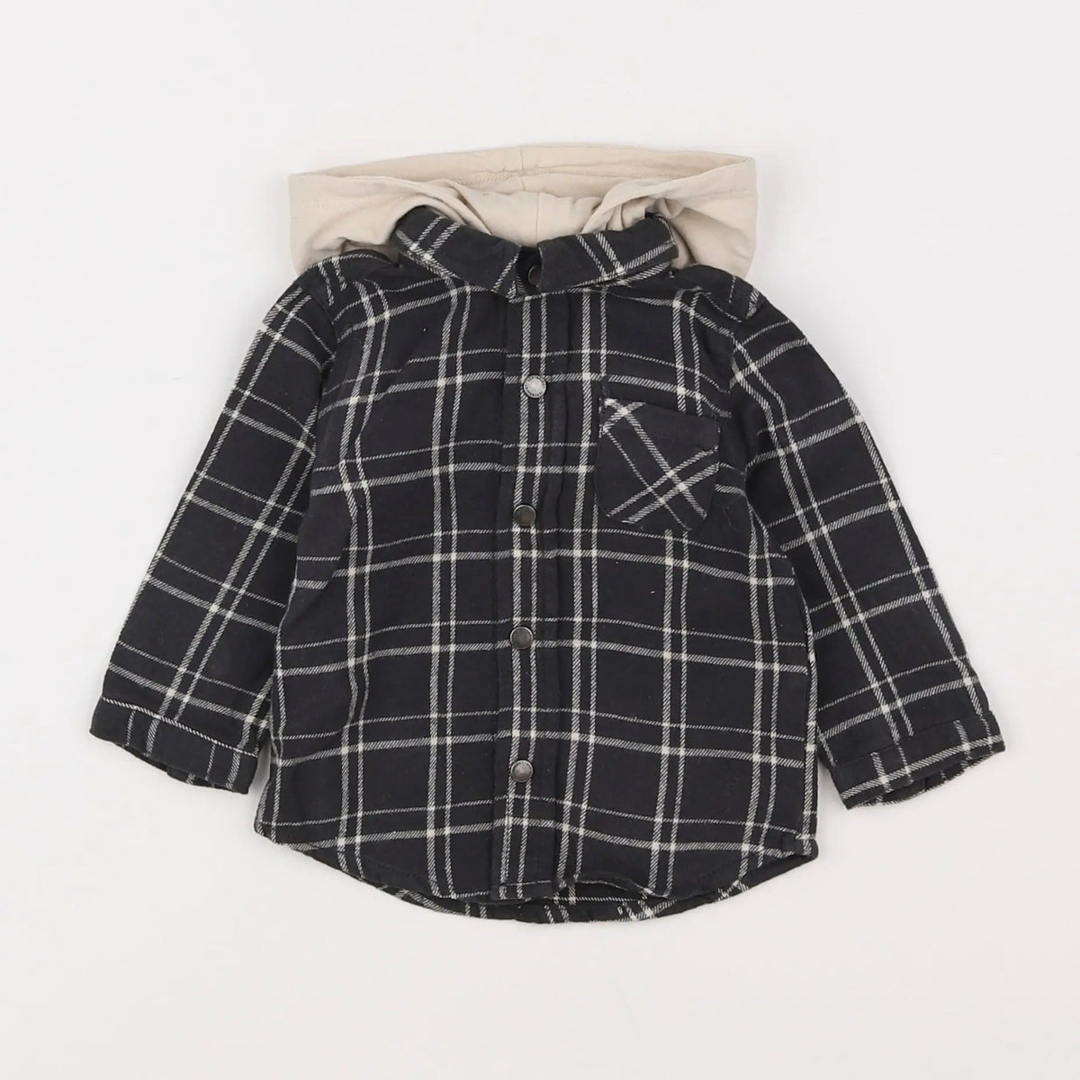 Vertbaudet - chemise gris - 6 mois