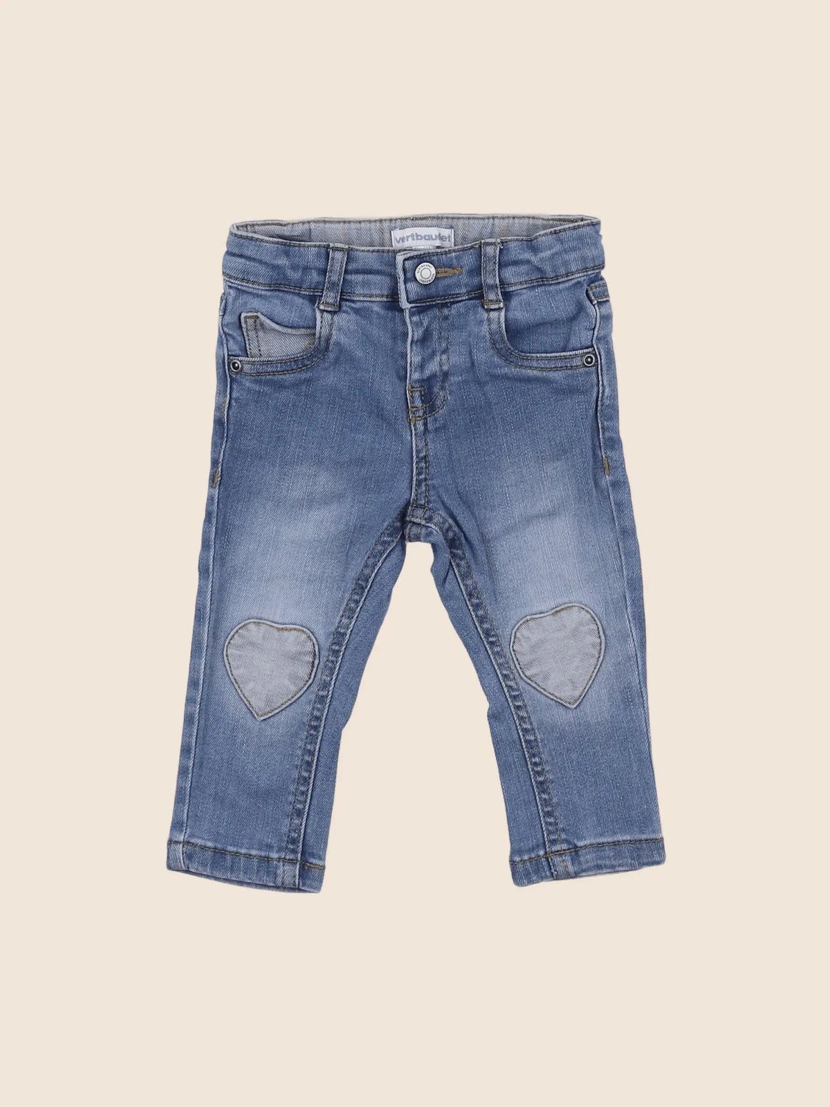 Vertbaudet - jean bleu - 6 mois