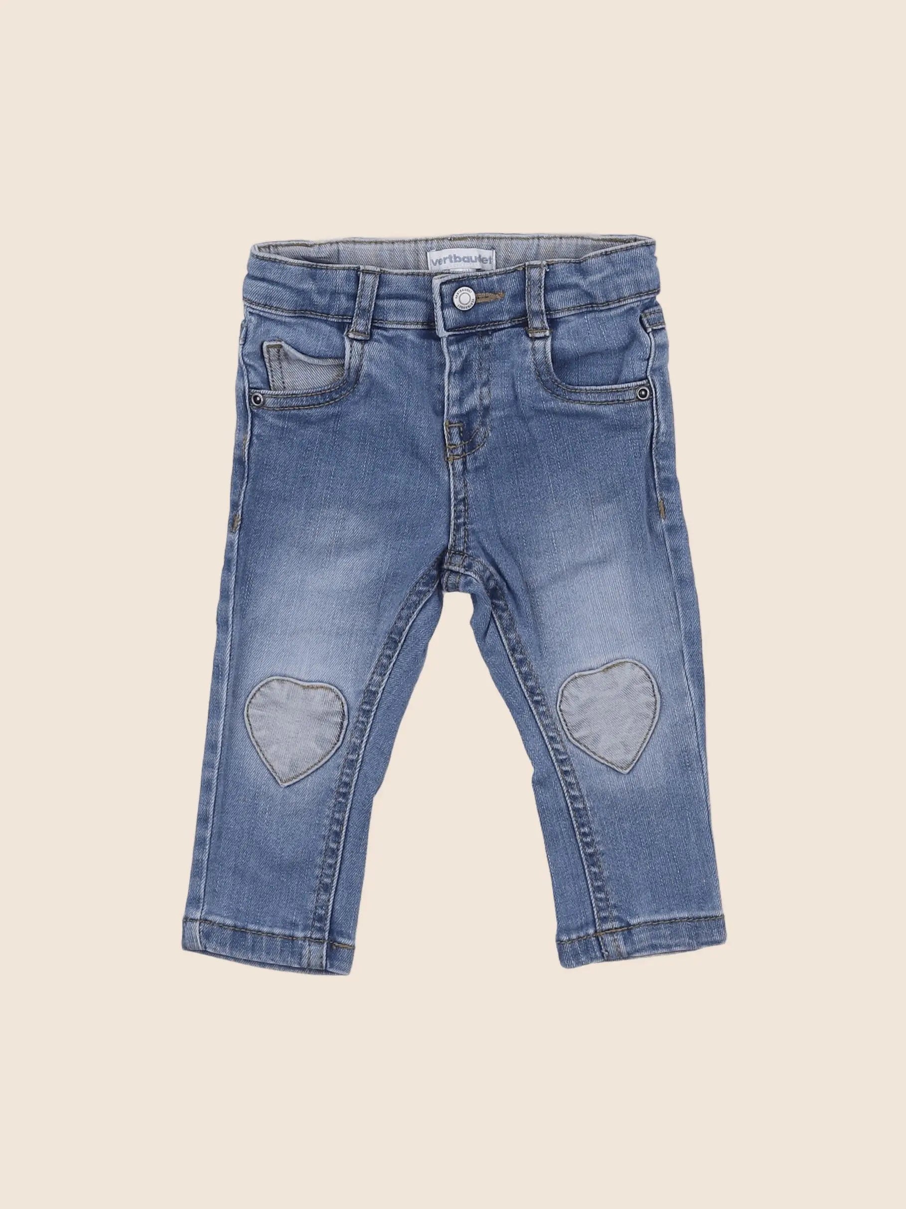 Vertbaudet - jean bleu - 6 mois