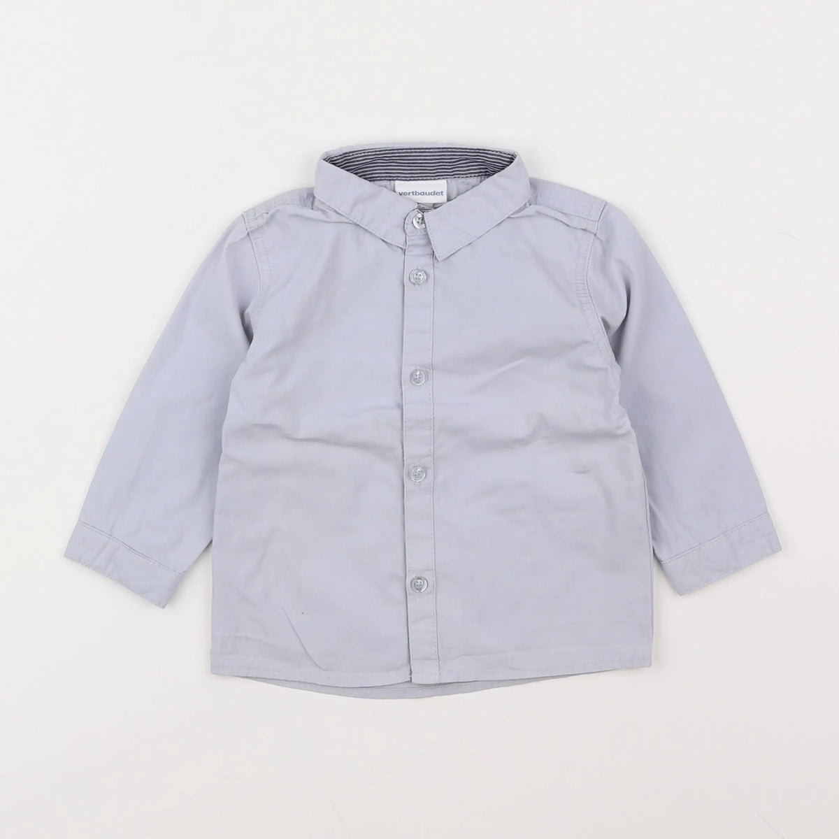 Vertbaudet - chemise gris - 12 mois