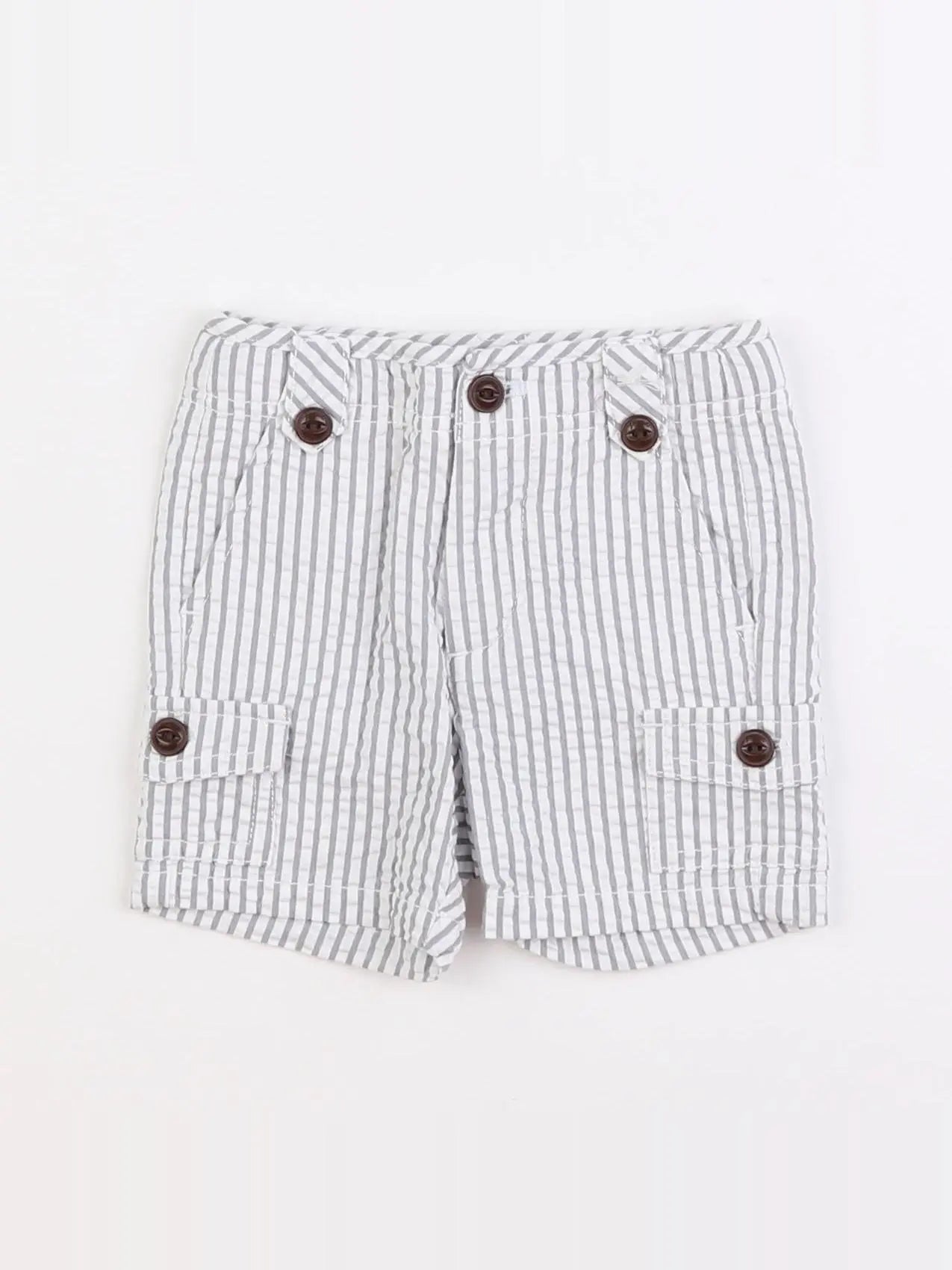 Jacadi - short bleu, blanc - 6 mois