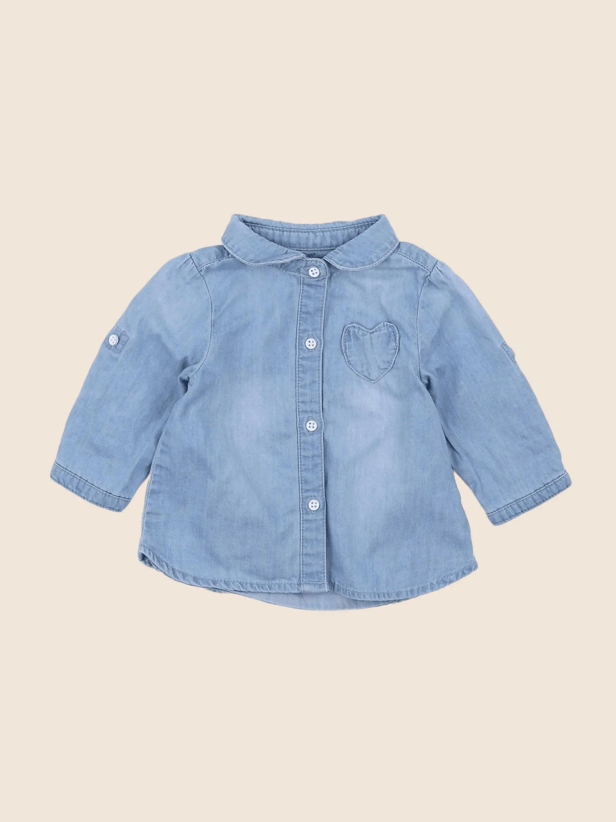 Vertbaudet - chemise bleu - 3 mois