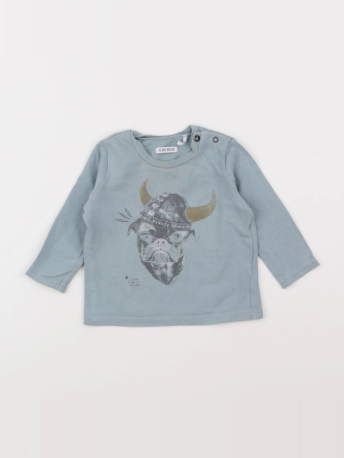 IKKS - tee-shirt bleu - 6 mois