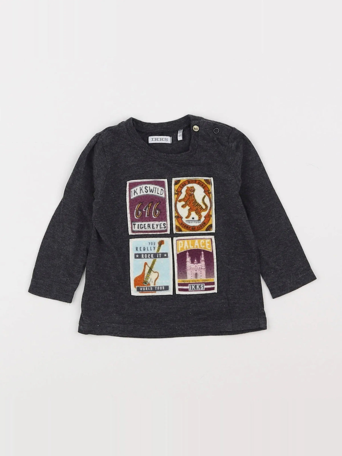 IKKS - tee-shirt gris - 6 mois