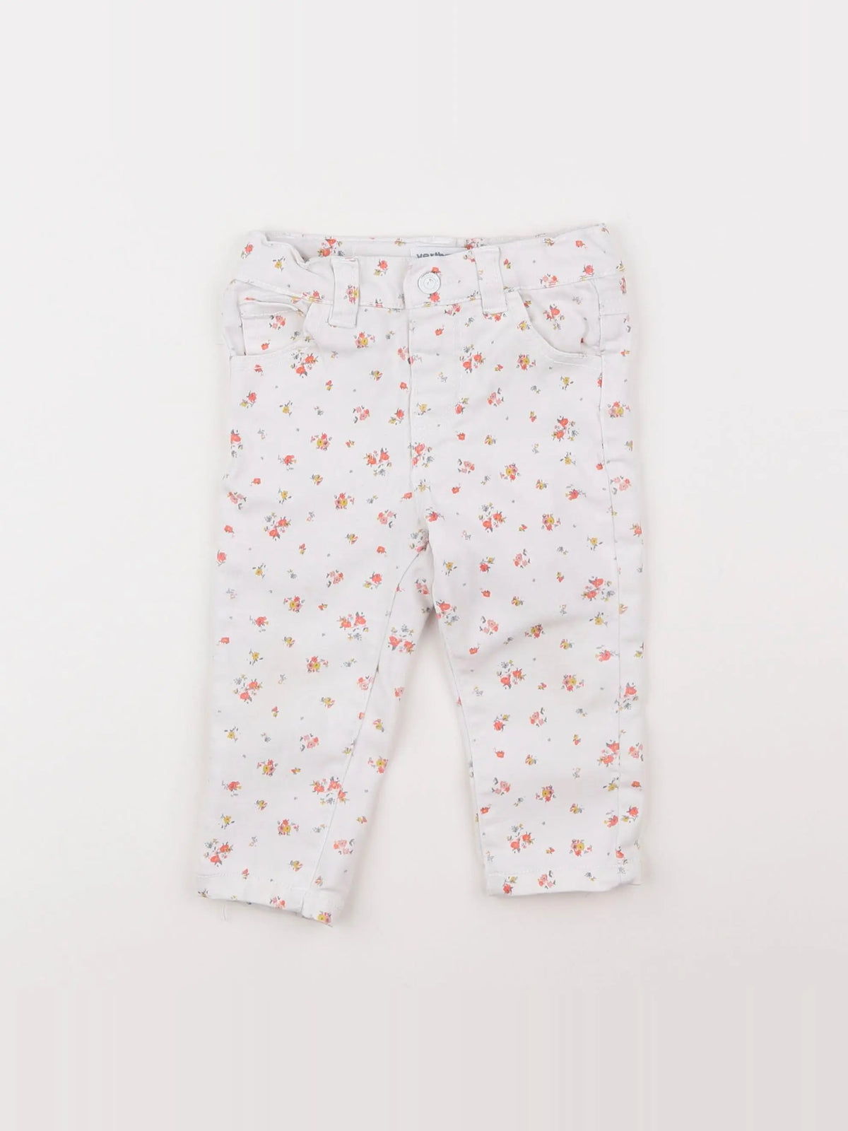 Vertbaudet - pantalon blanc - 12 mois