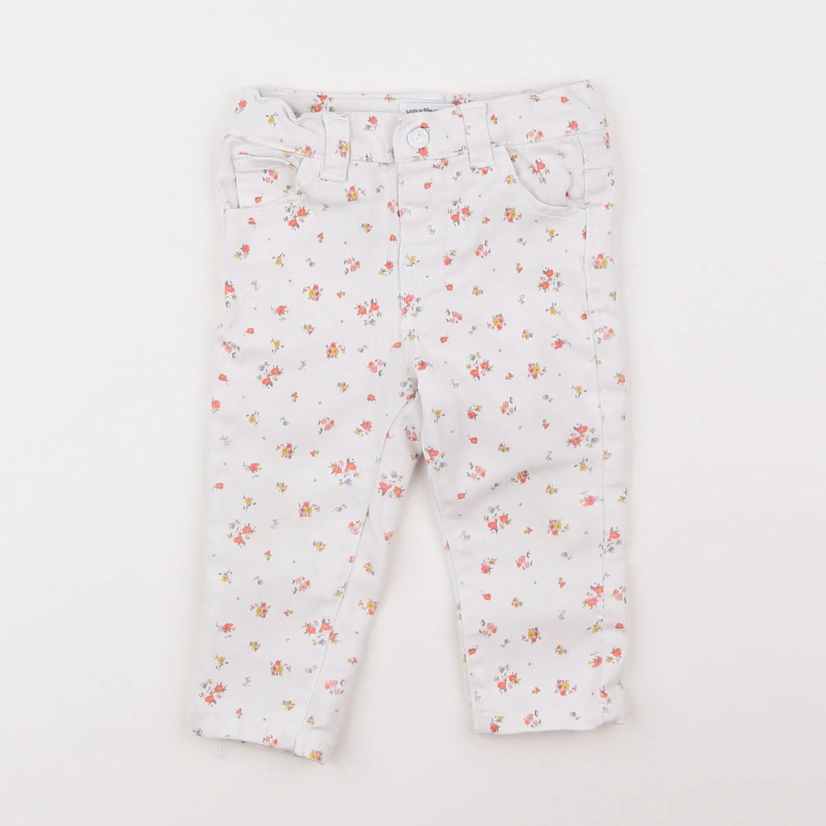 Vertbaudet - pantalon blanc - 12 mois