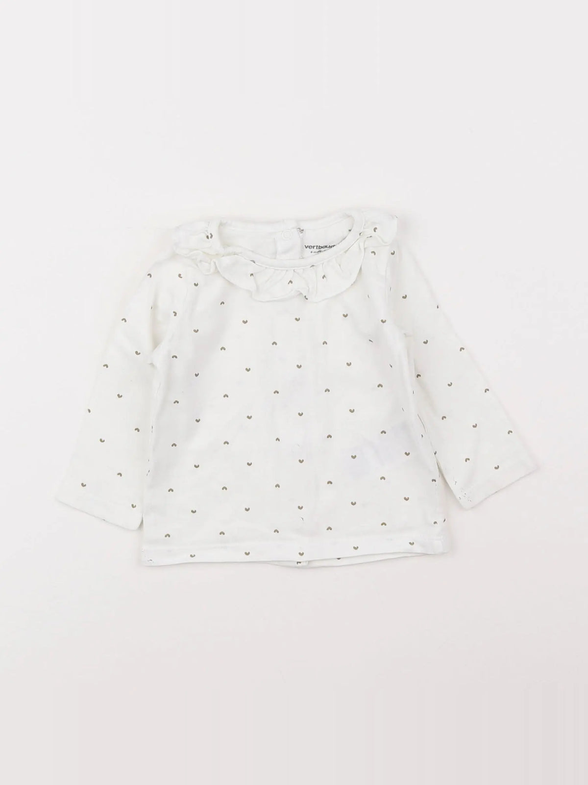 Vertbaudet - tee-shirt blanc - 6 mois