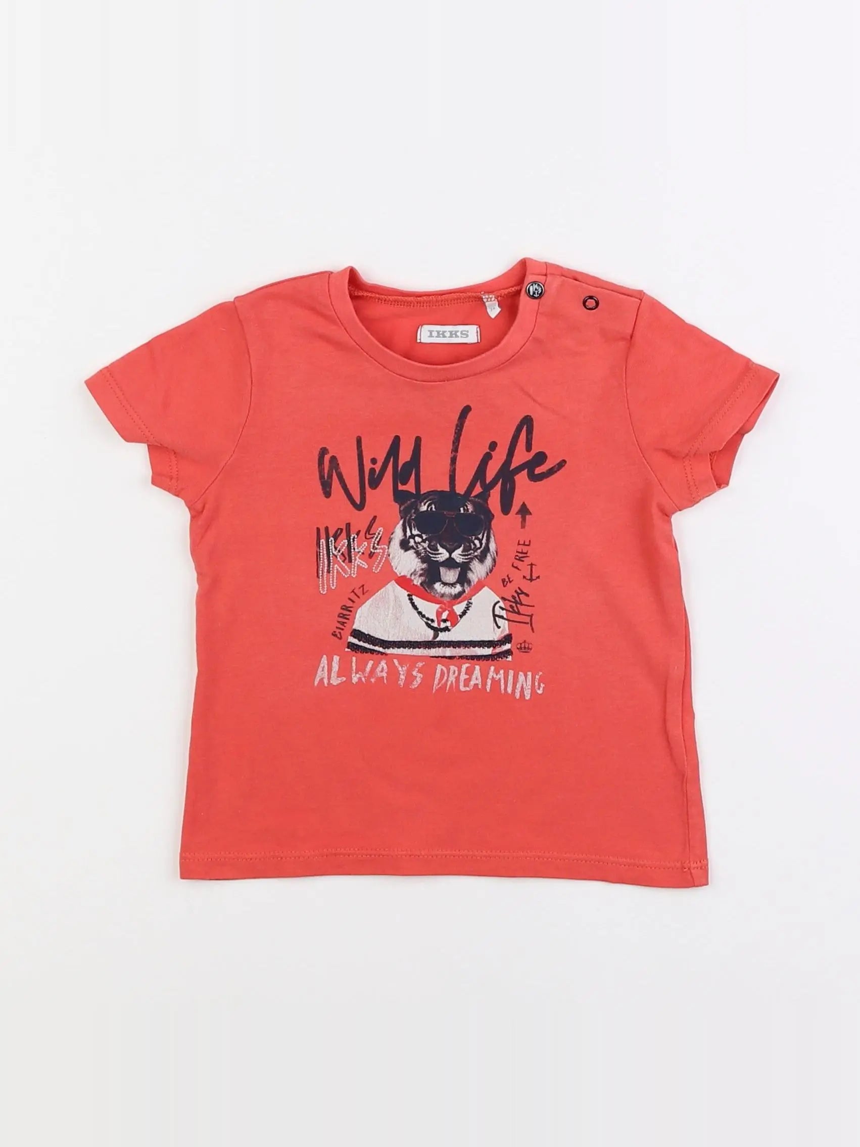 IKKS - tee-shirt orange - 12 mois