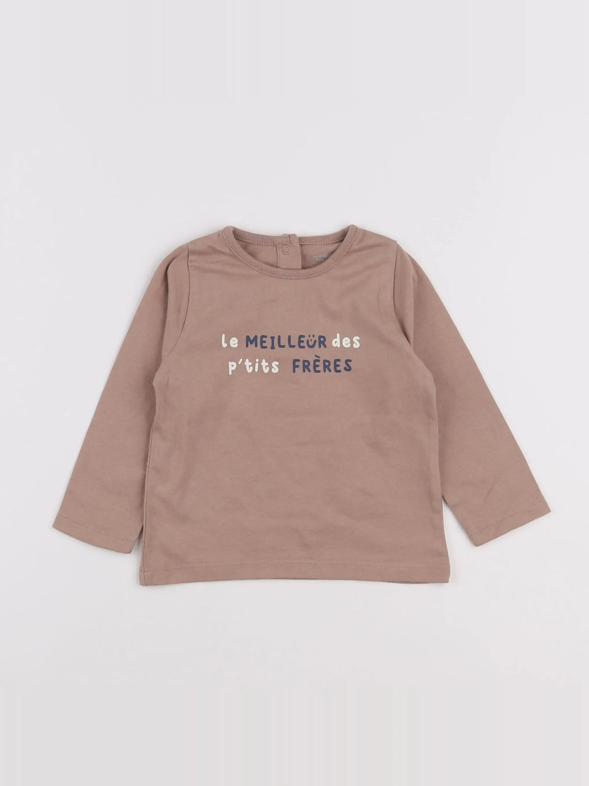 Vertbaudet - tee-shirt marron - 12 mois