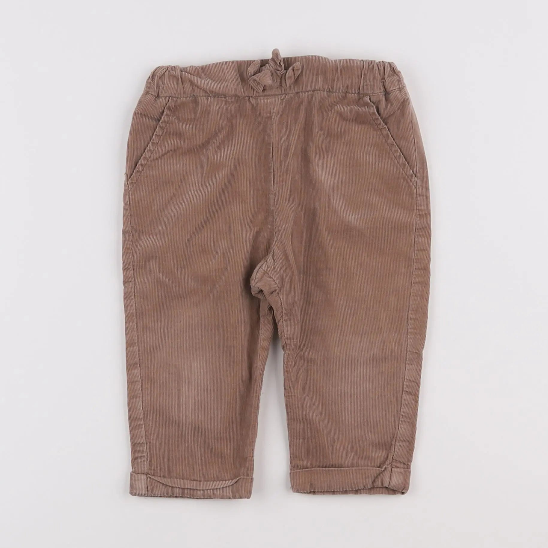 Vertbaudet - pantalon marron - 12 mois