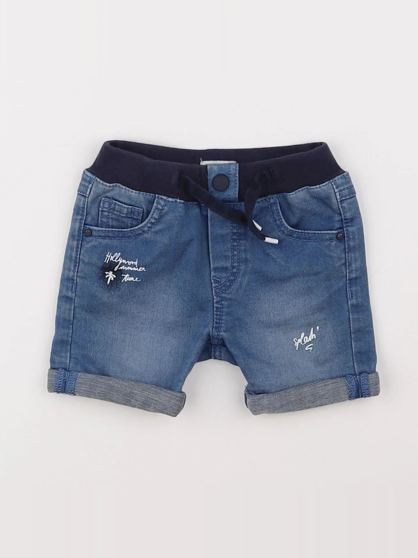 IKKS - short bleu - 6 mois