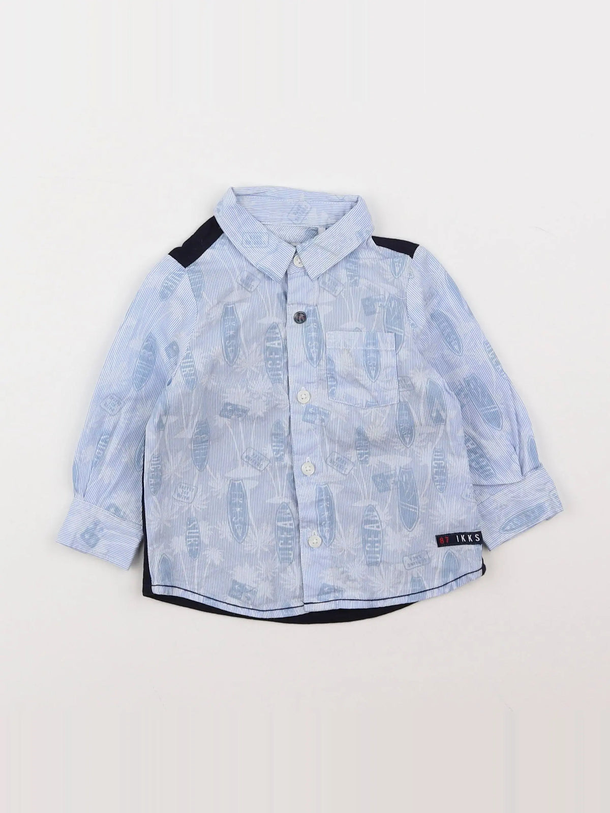 IKKS - chemise bleu - 6 mois