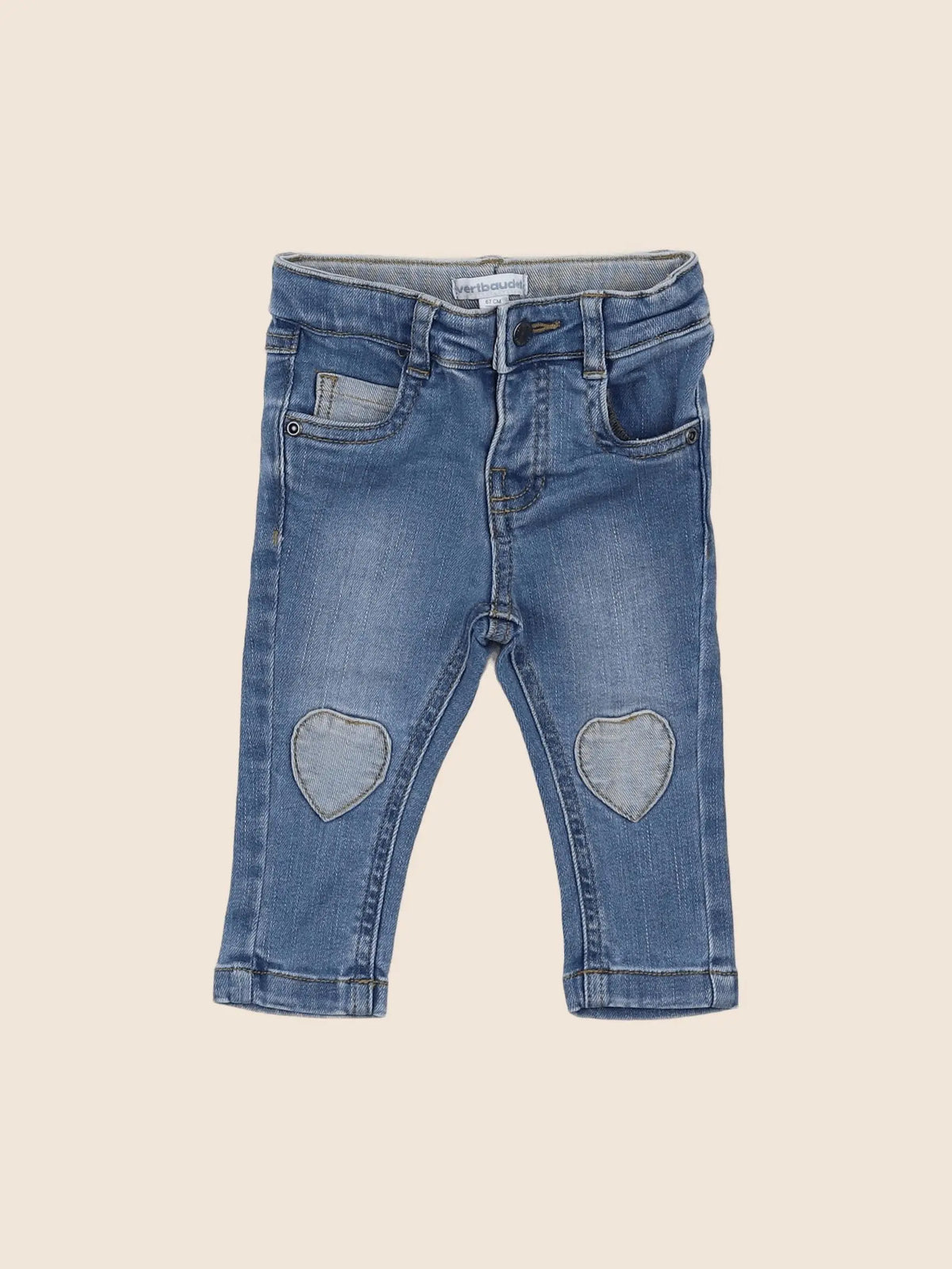 Vertbaudet - jean bleu - 6 mois
