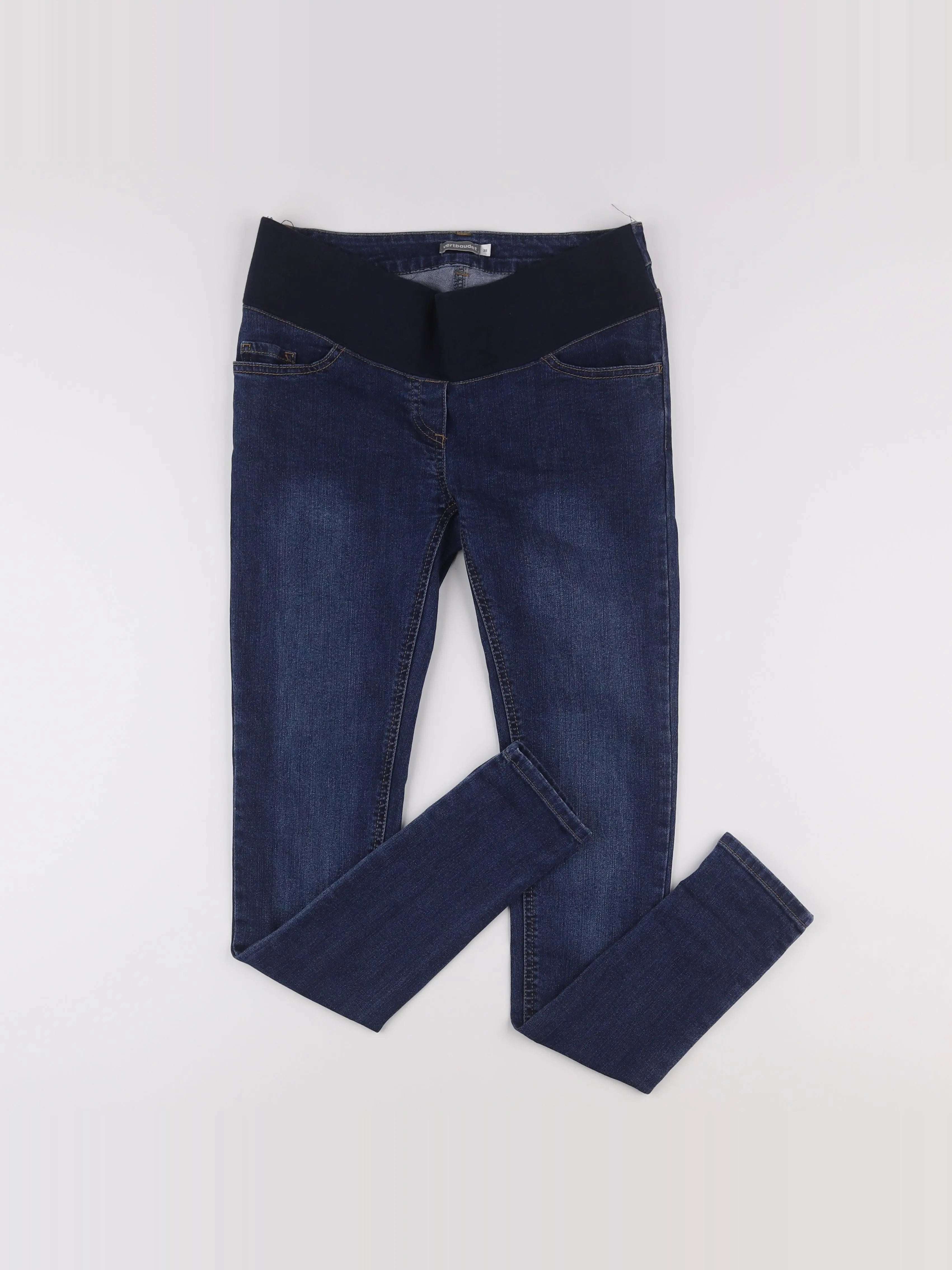 Vertbaudet - jean grossesse bleu - 38