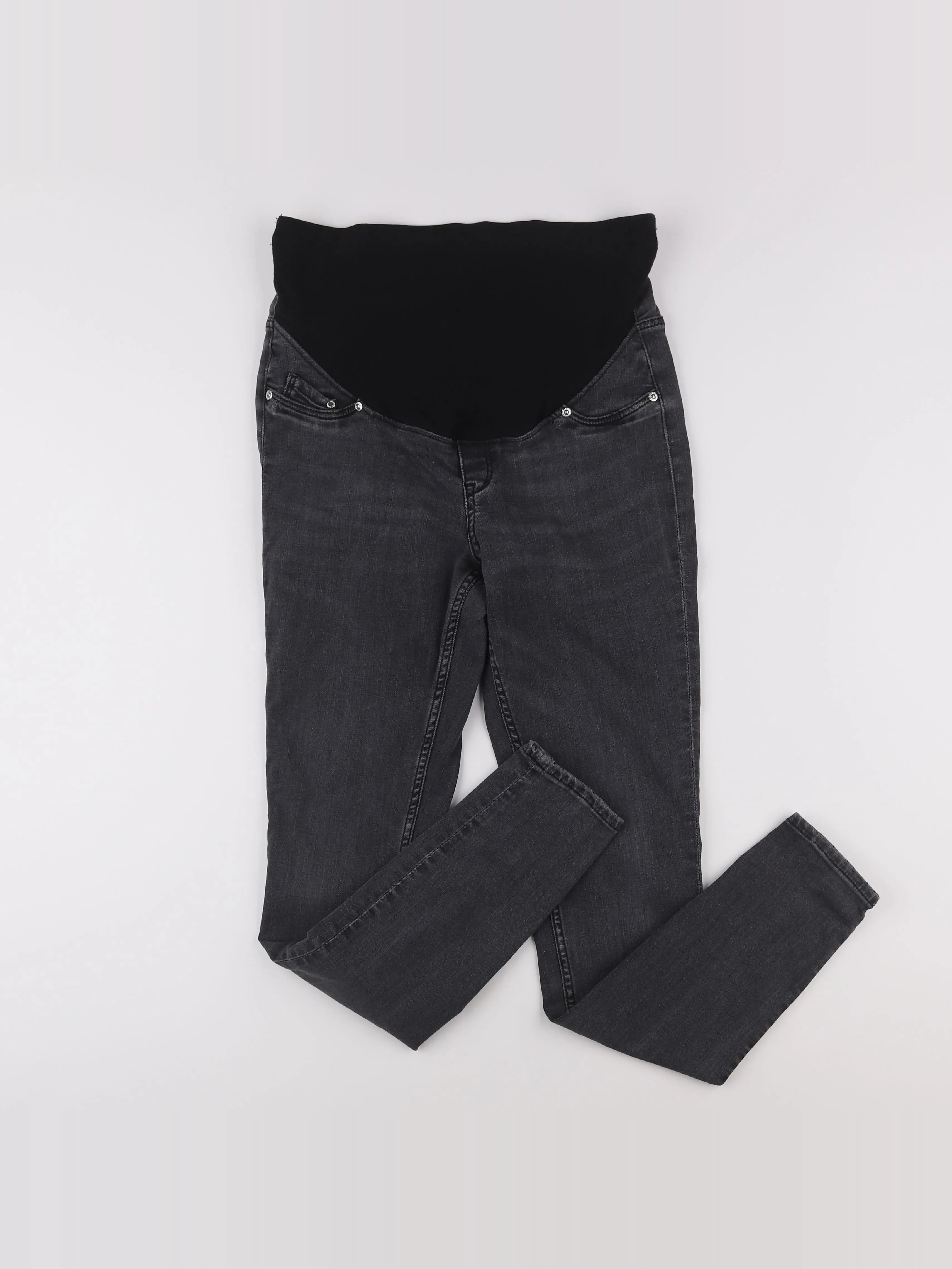H&M - jean grossesse noir - 40