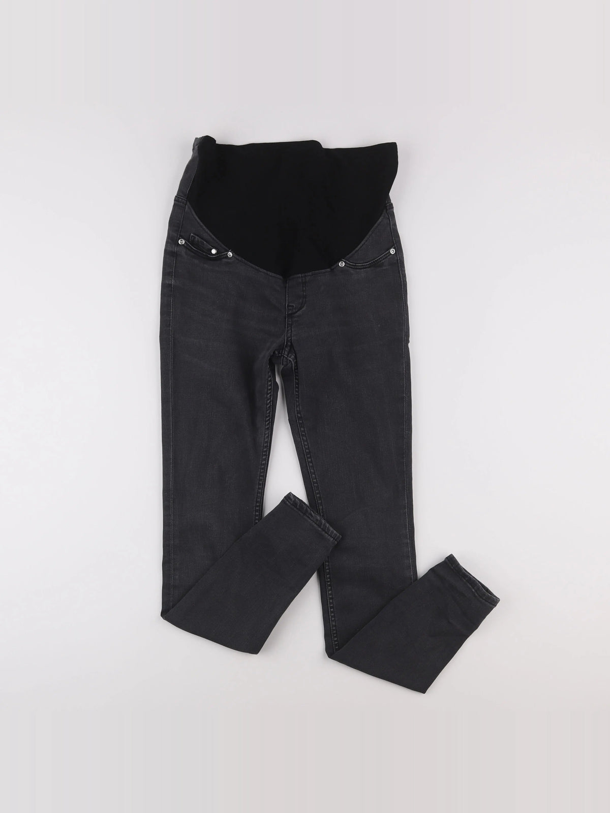 H&M - jean grossesse noir - 38