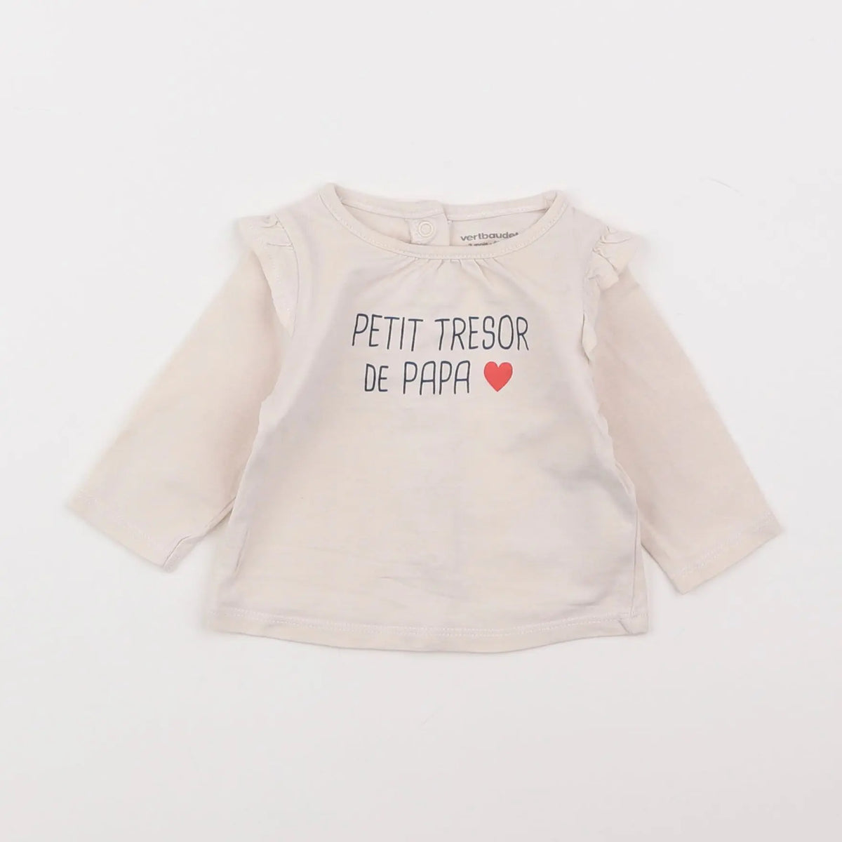 Vertbaudet - tee-shirt blanc - 3 mois