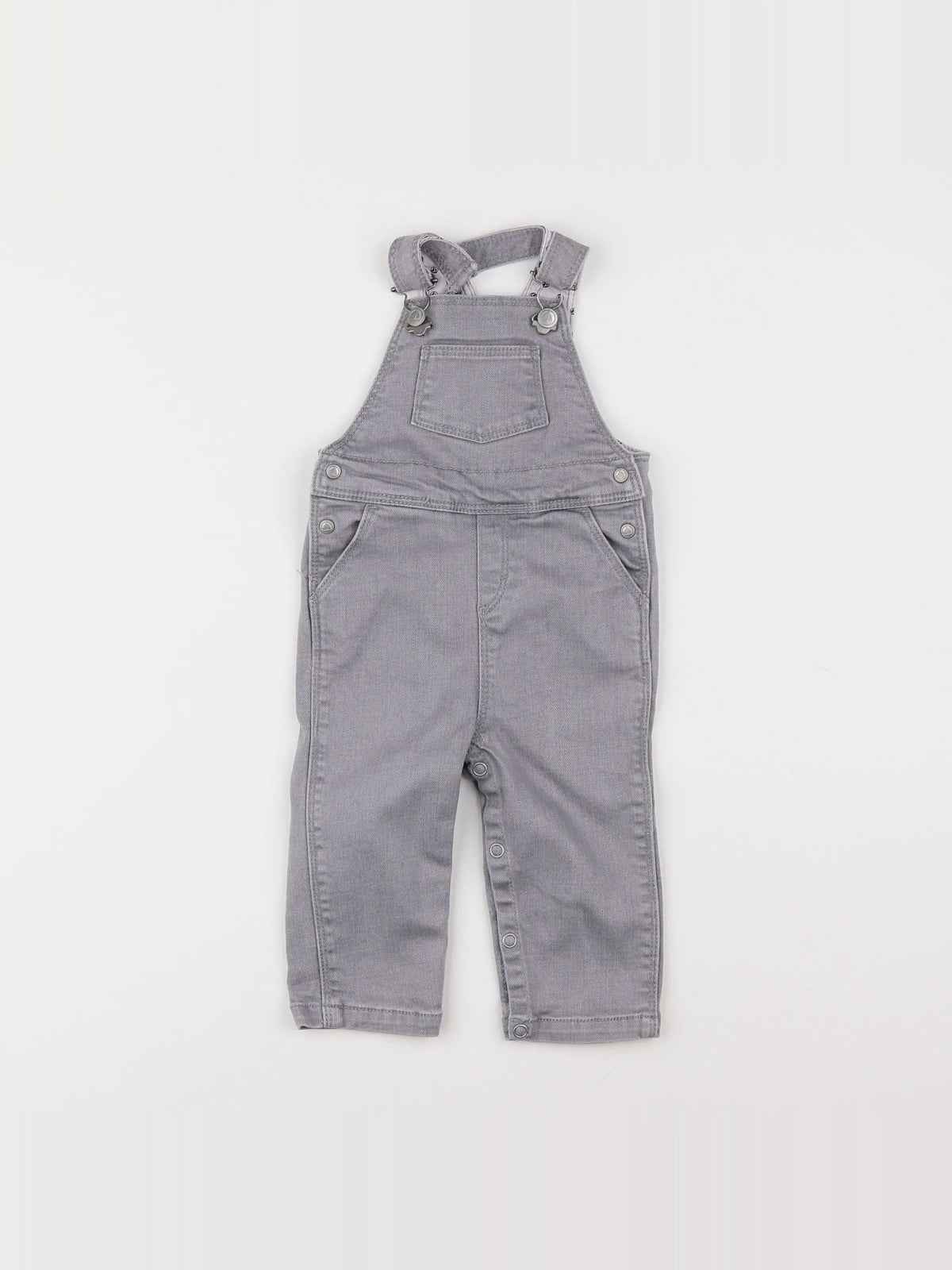 Petit Bateau - salopette gris - 6 mois