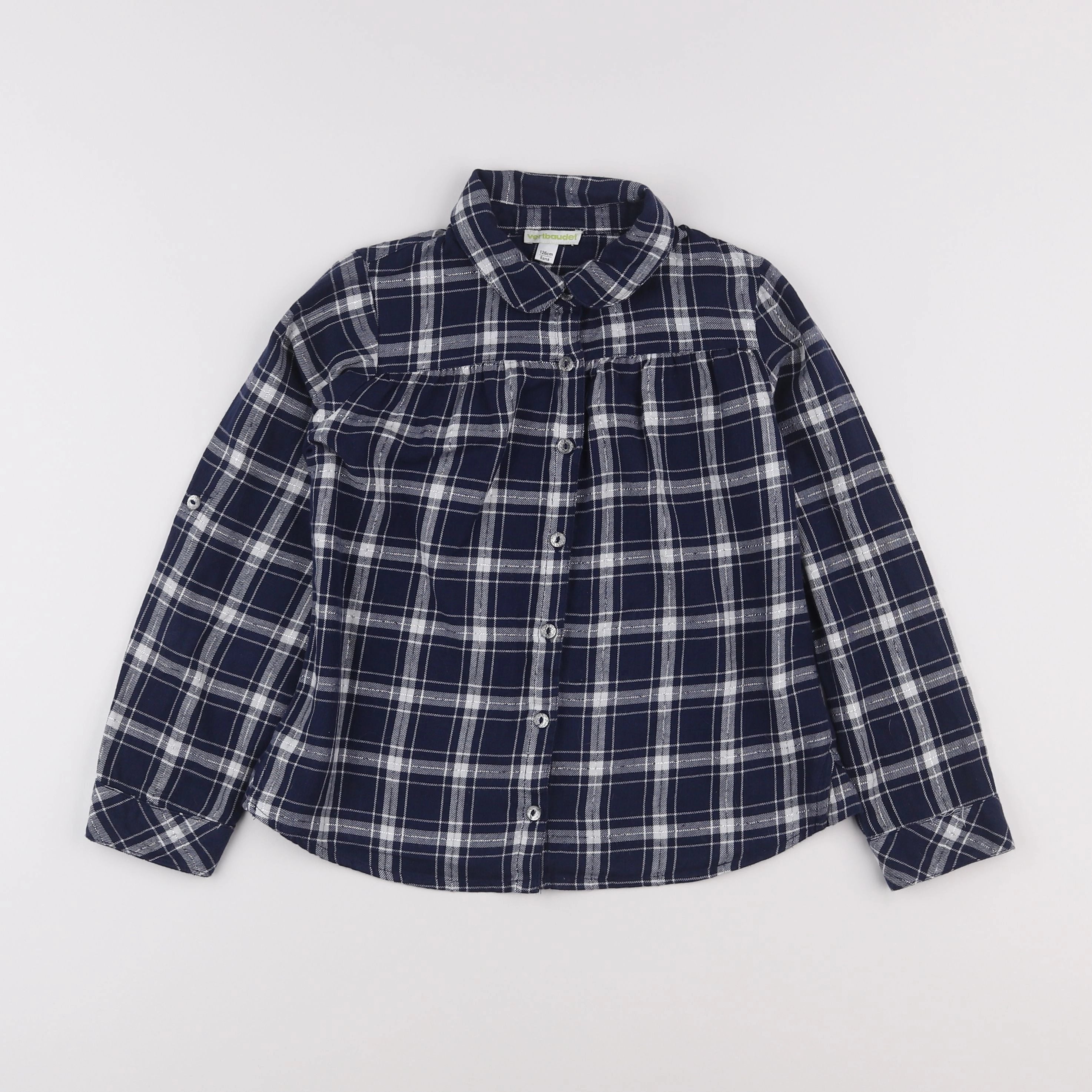 Vertbaudet - blouse bleu - 8 ans