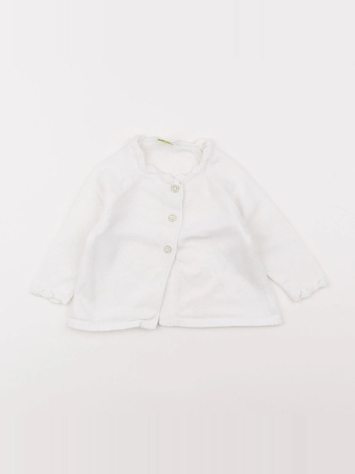 Tape à l'oeil - gilet blanc - 6 mois