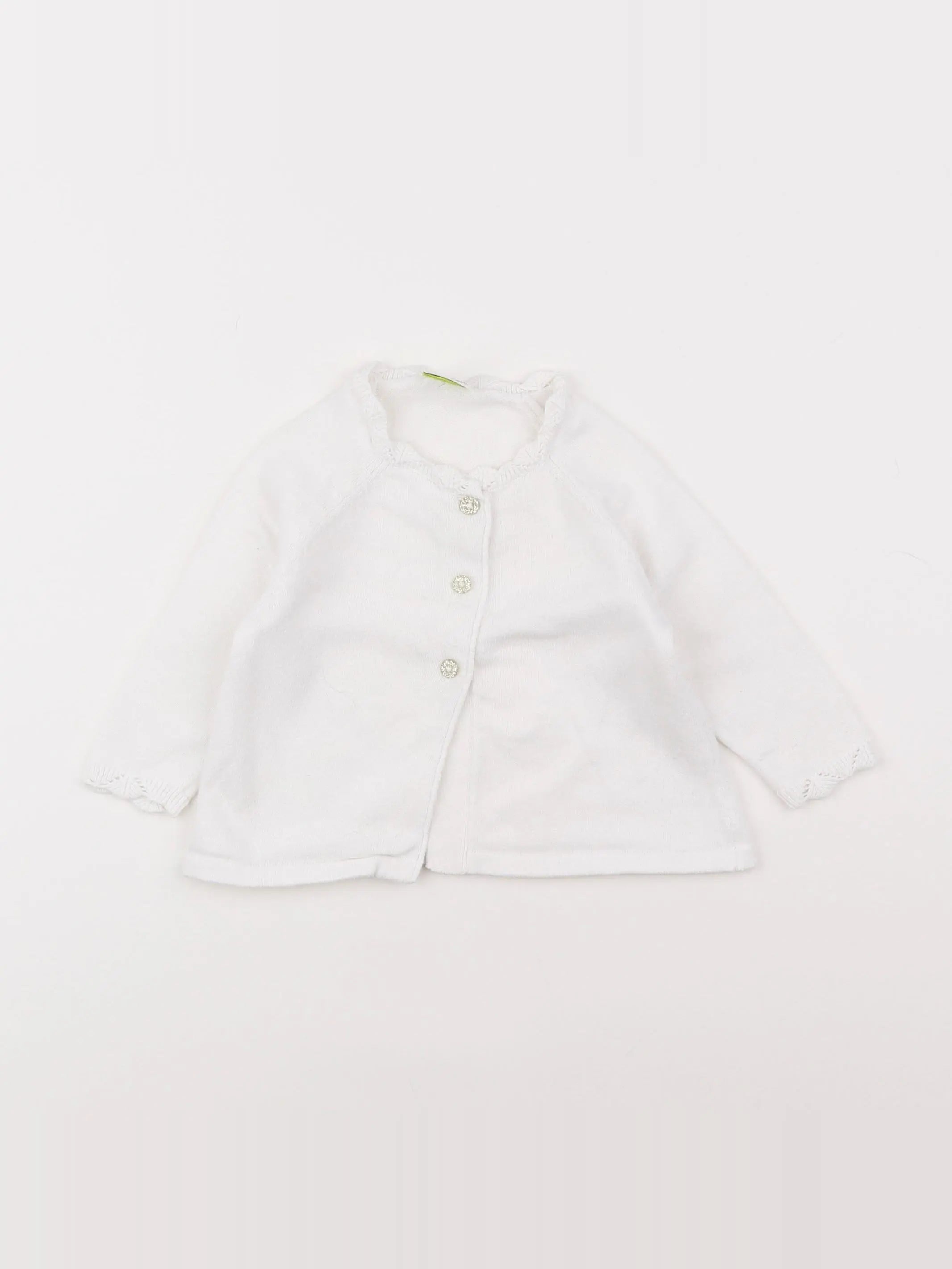 Tape à l'oeil - gilet blanc - 6 mois