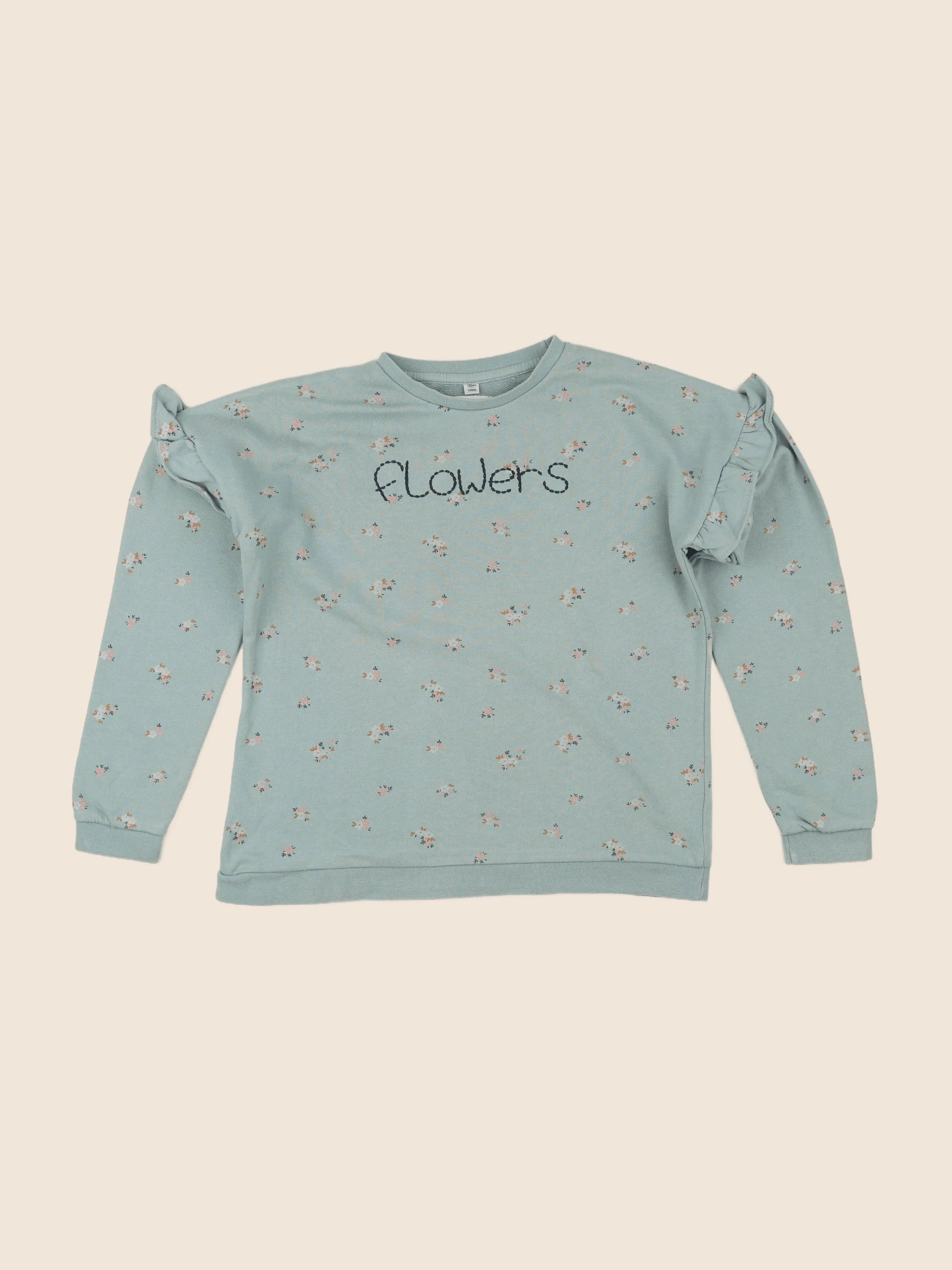 Vertbaudet - sweat vert - 12 ans
