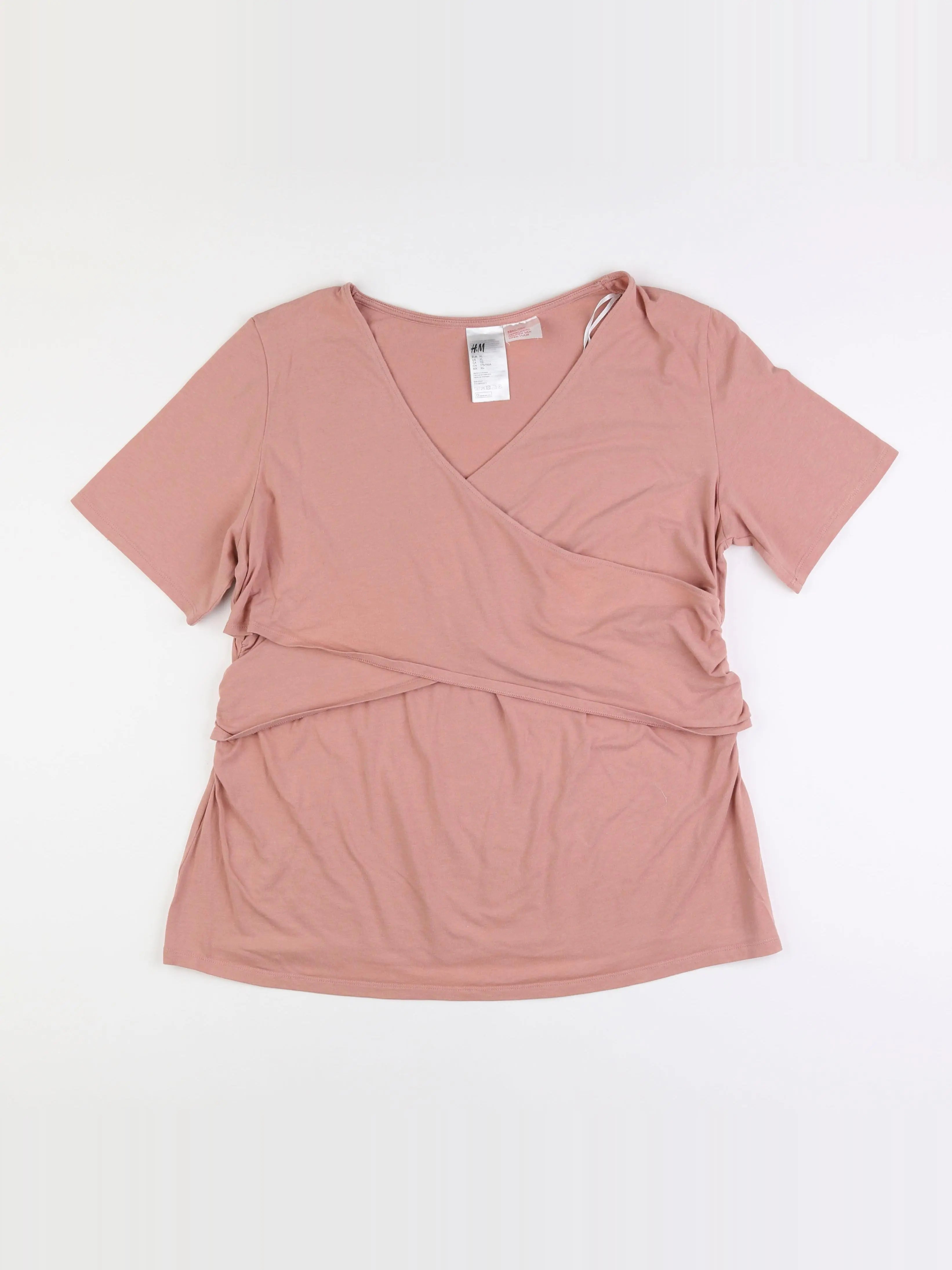 H&M - tee-shirt grossesse rose - 44 à 46