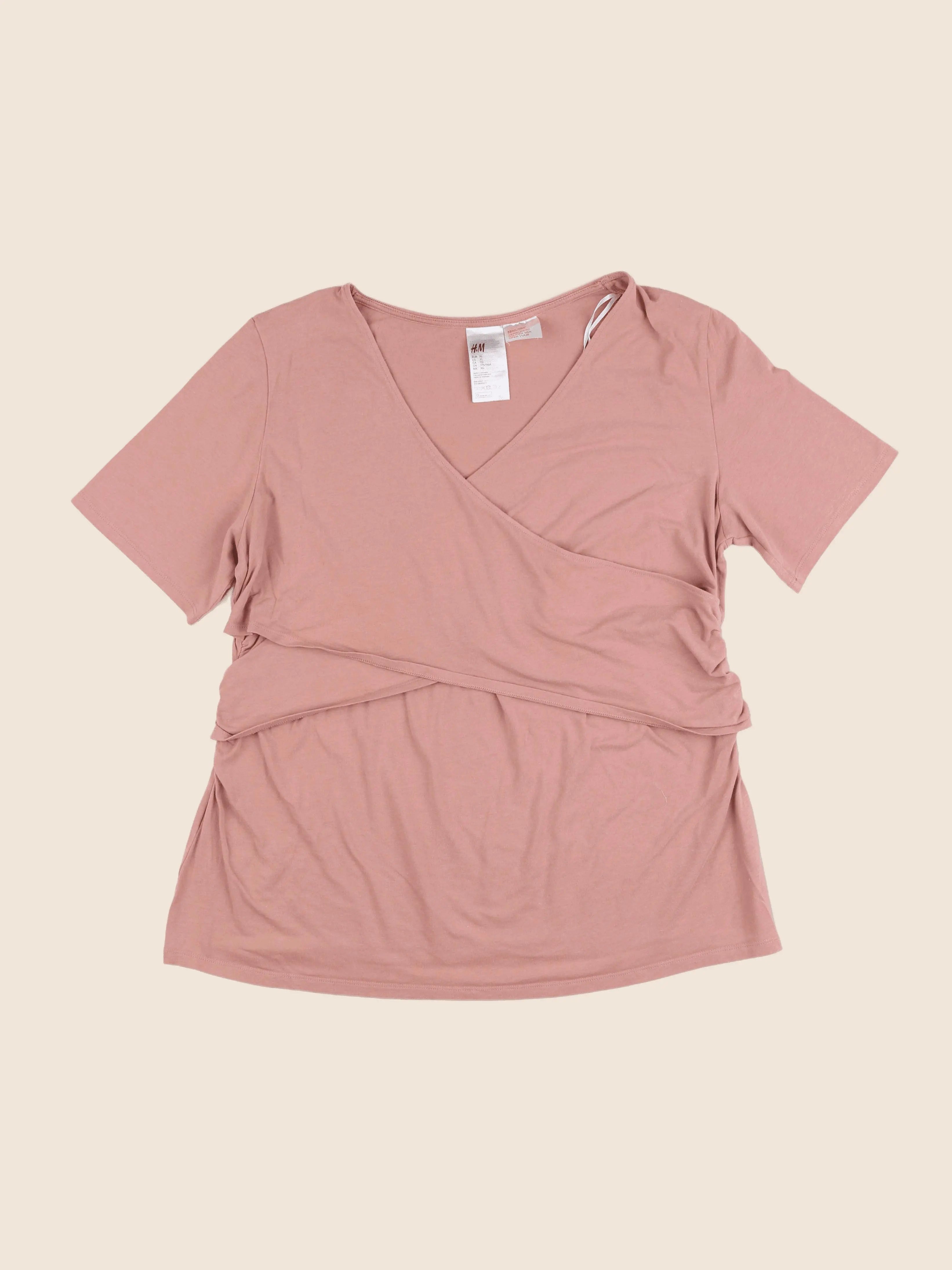 H&M - tee-shirt grossesse rose - 44 à 46