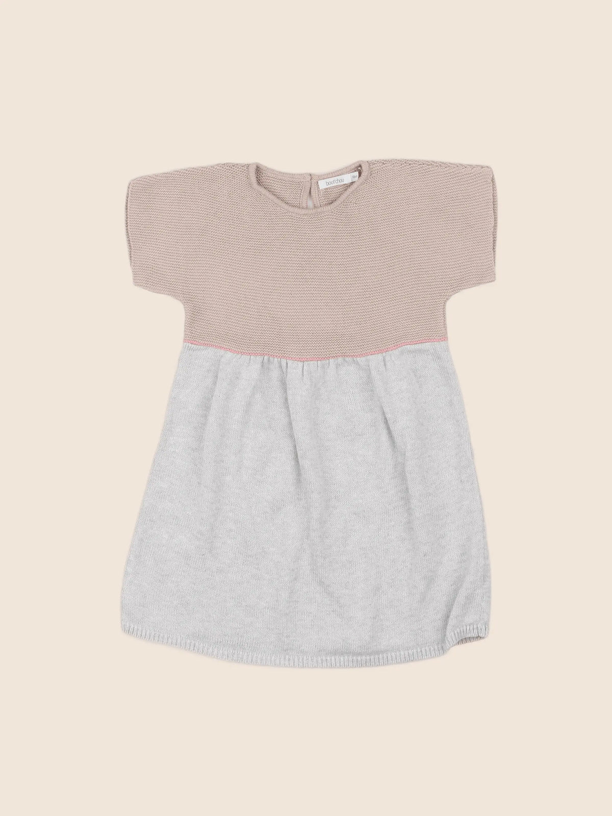 Boutchou - robe marron, gris - 18 mois