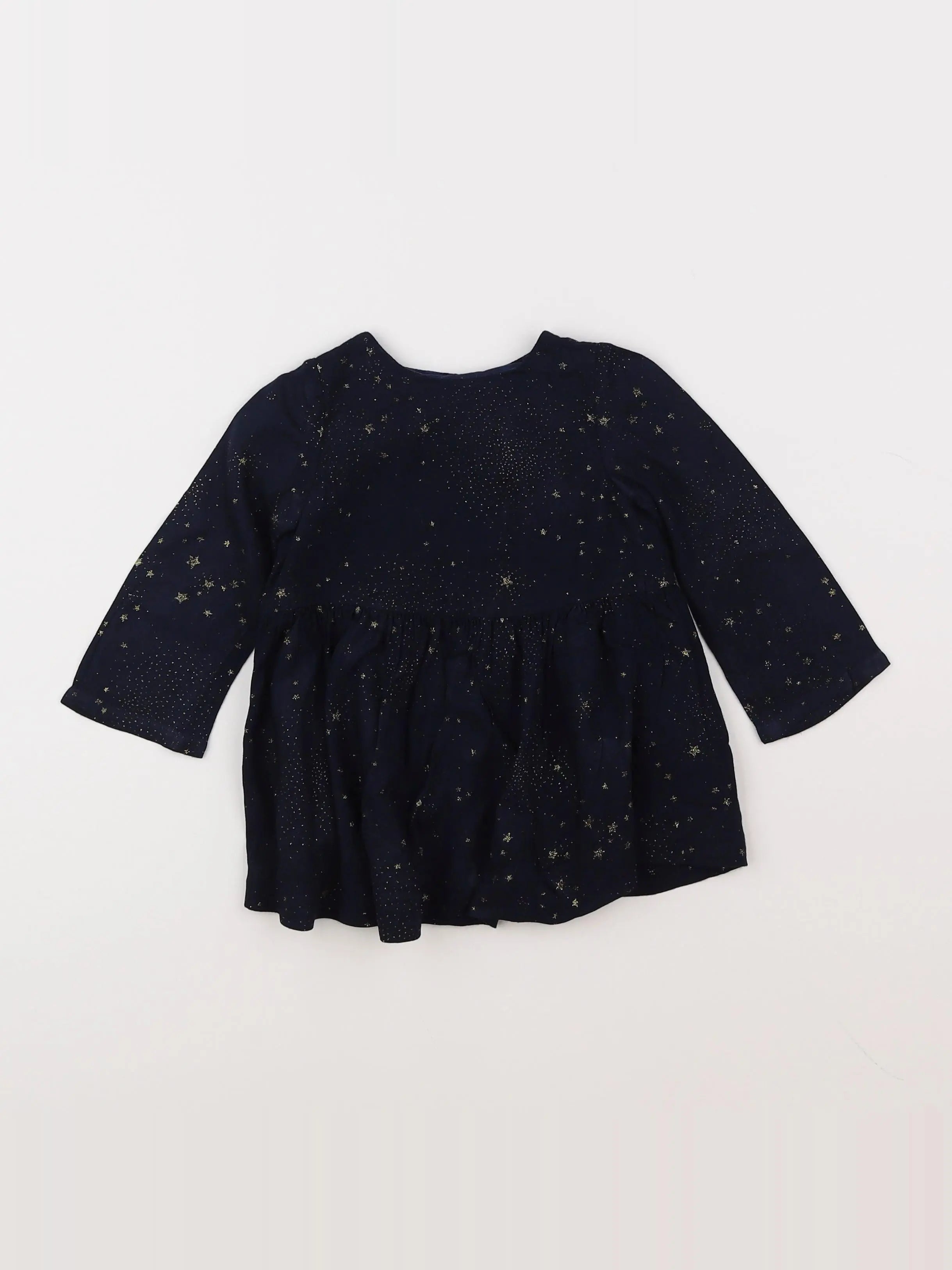 Zara - blouse bleu, or - 9/12 mois
