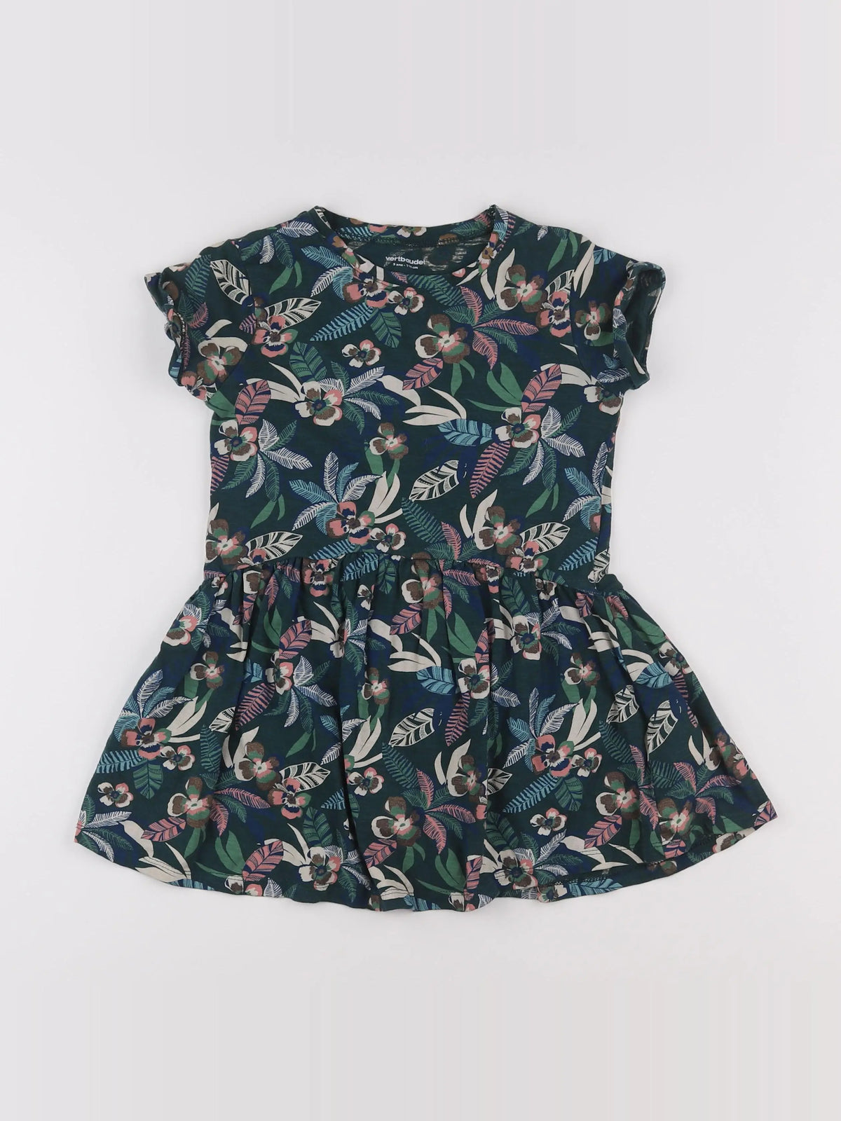 Vertbaudet - robe vert - 5 ans