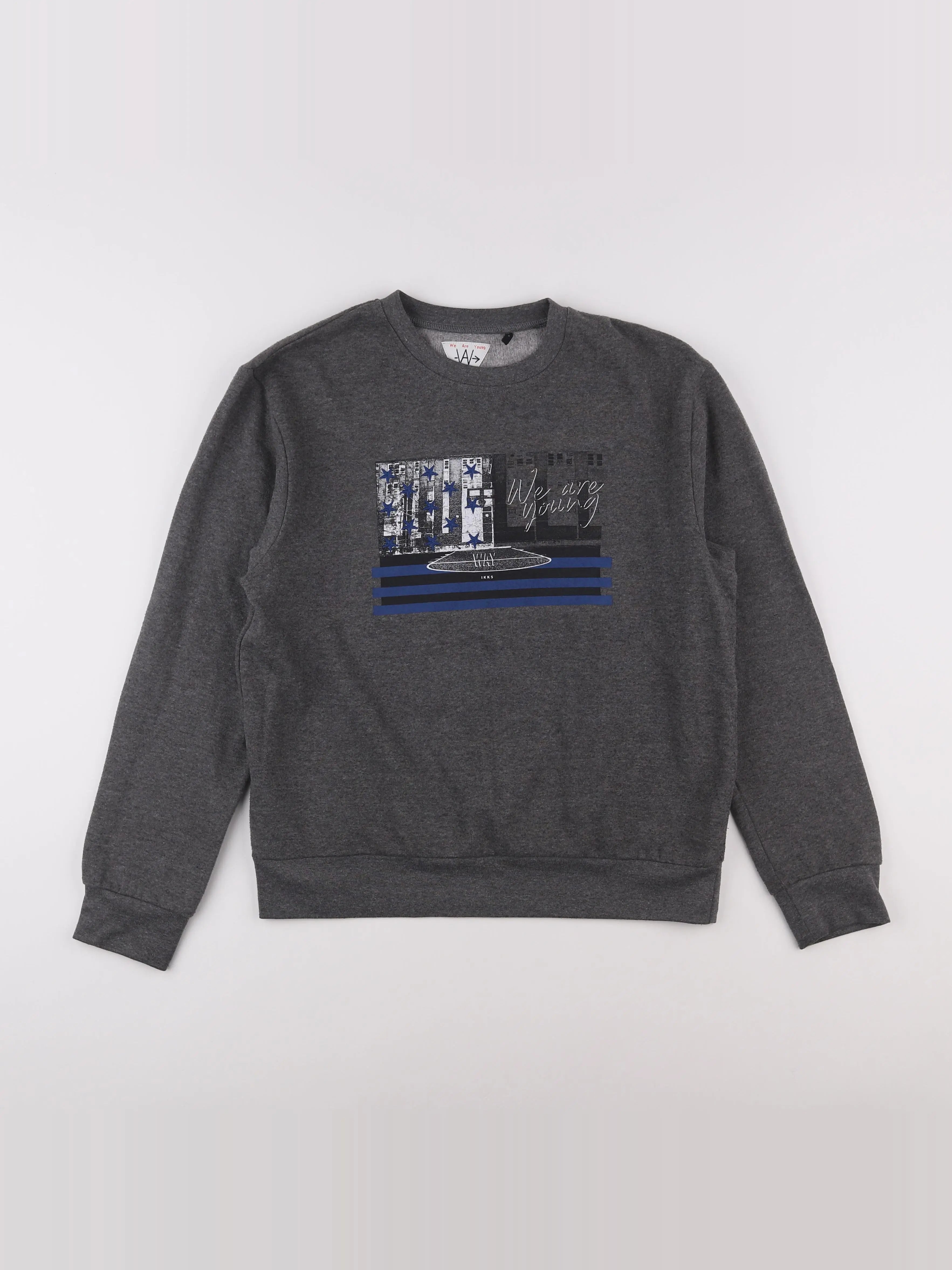 IKKS - sweat gris - 14 ans